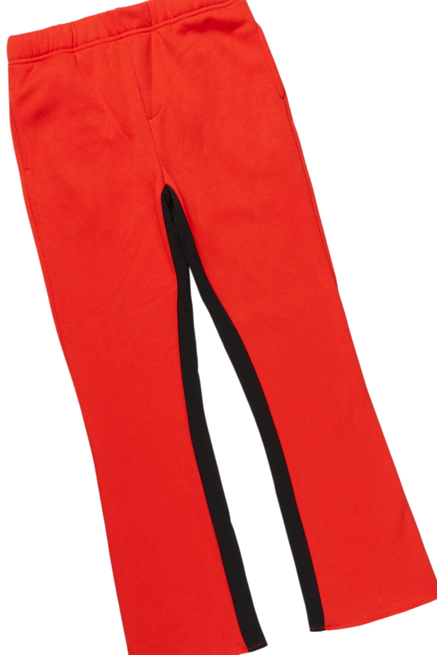 Boys Luciano Red Baggy Stacked Track Set