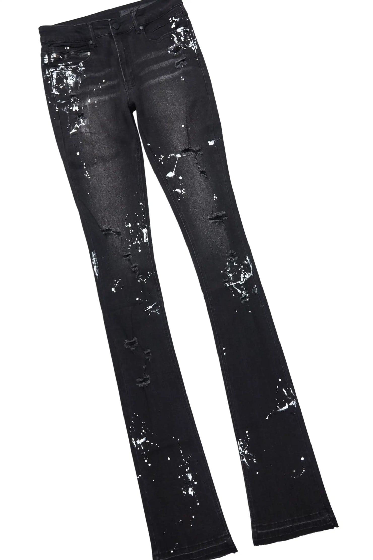 All Seeing Eyes Black/Black Hoodie/Super Stacked Flare Jean Set