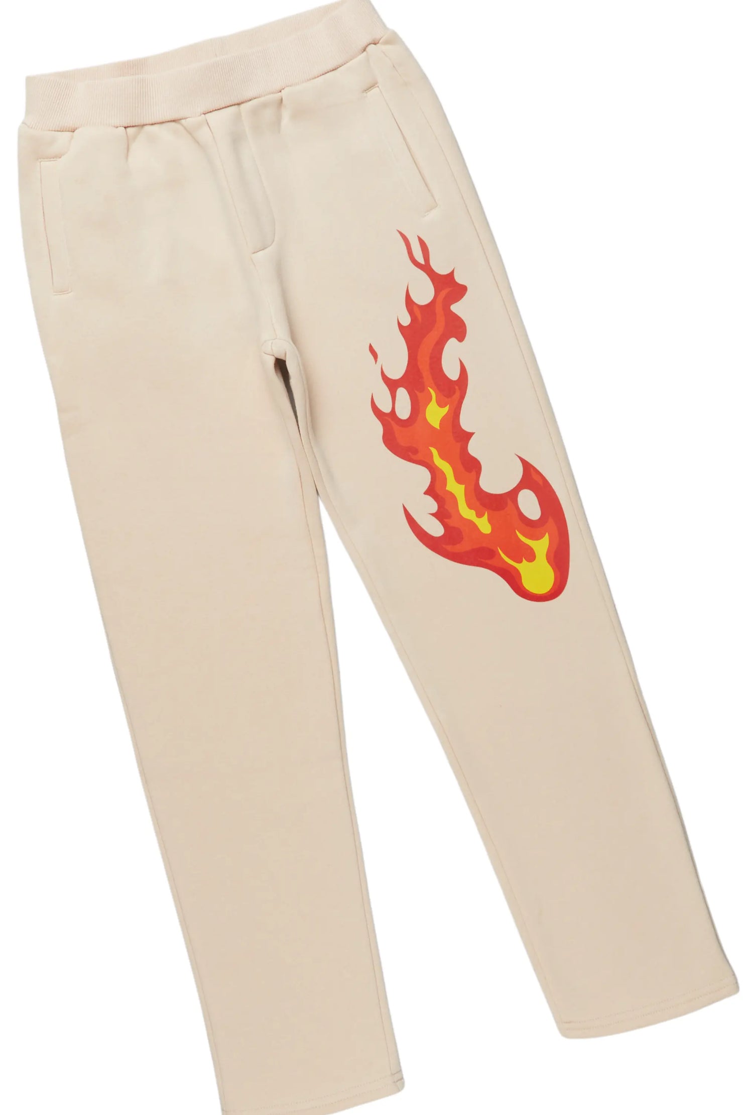 Boys Kash Beige Slim Fit Track Set