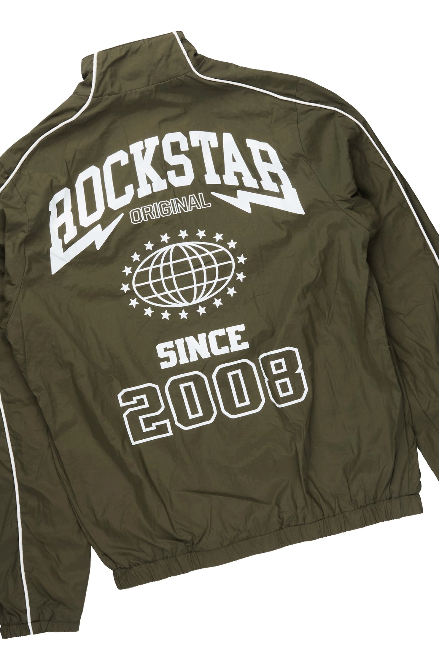 Boys Ventoso Olive Windbreaker Jacket Track Set