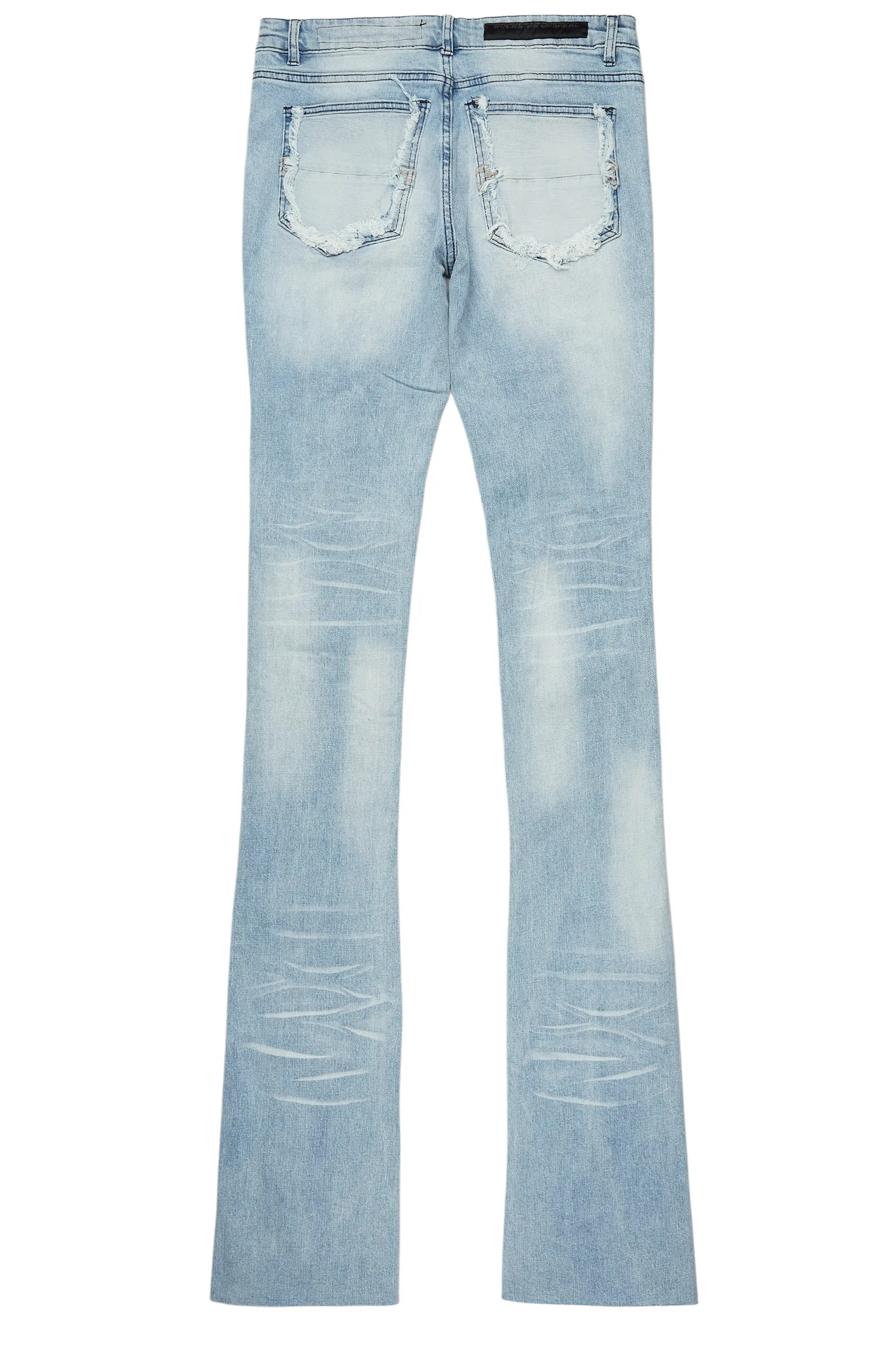 Edan Blue Painter Super Stacked Flare Jean