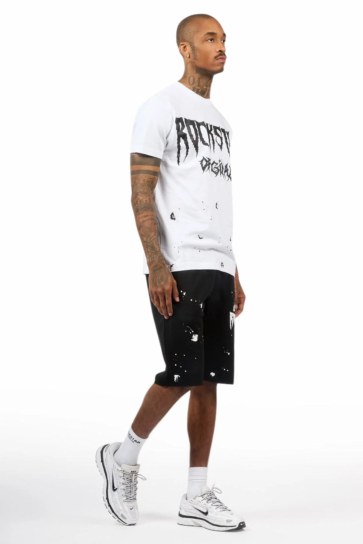 Twinkle White/Black T-Shirt/Short Set
