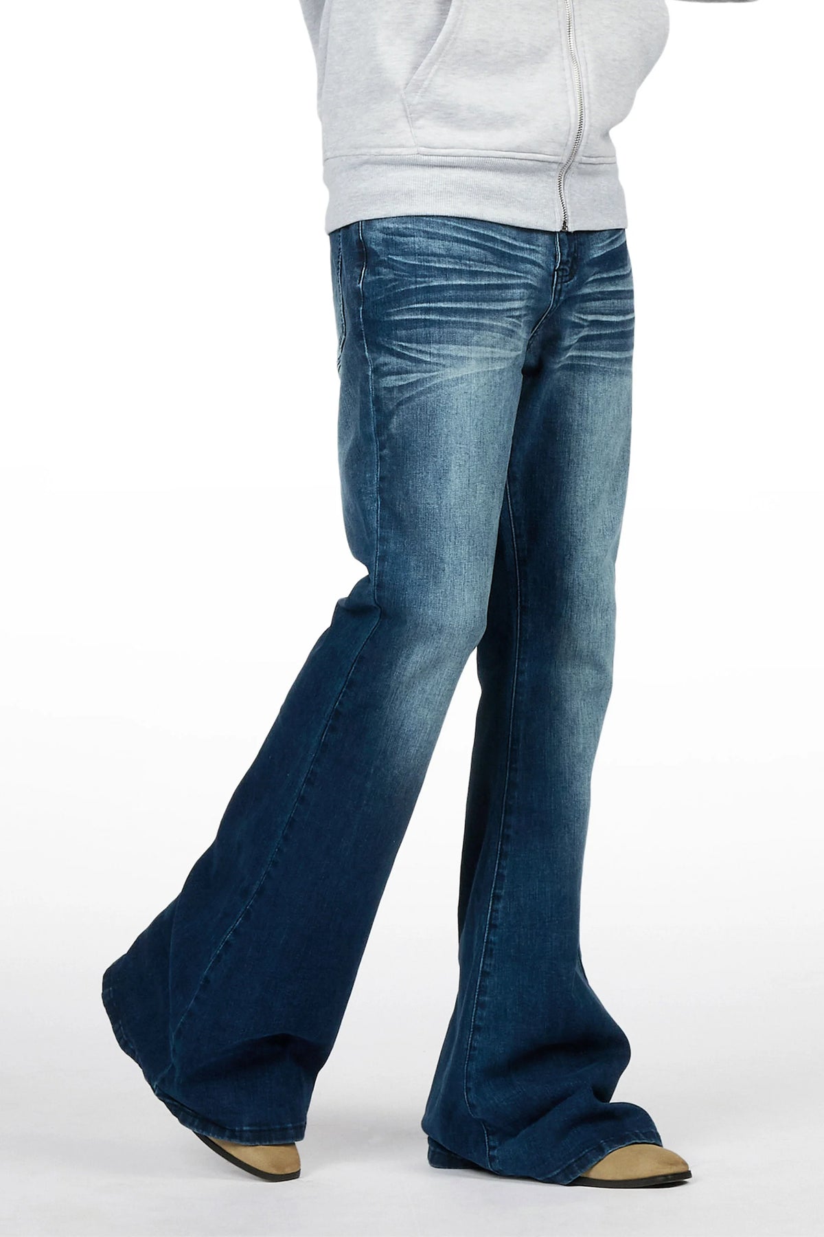 Lykes Dark Blue Super Flare Jeans