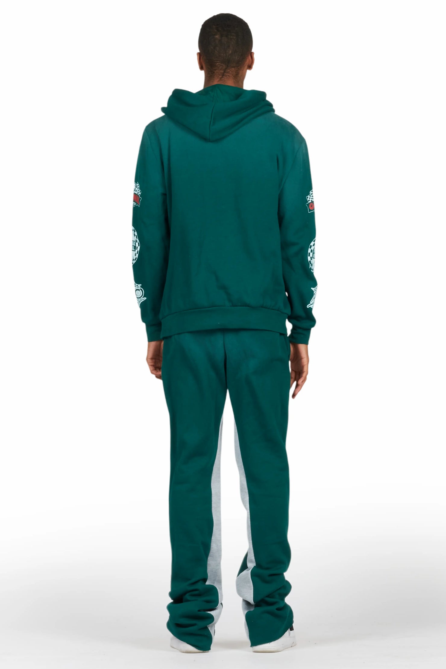 Racing Grung Dark Green Hoodie/Baggy Track Pant Set
