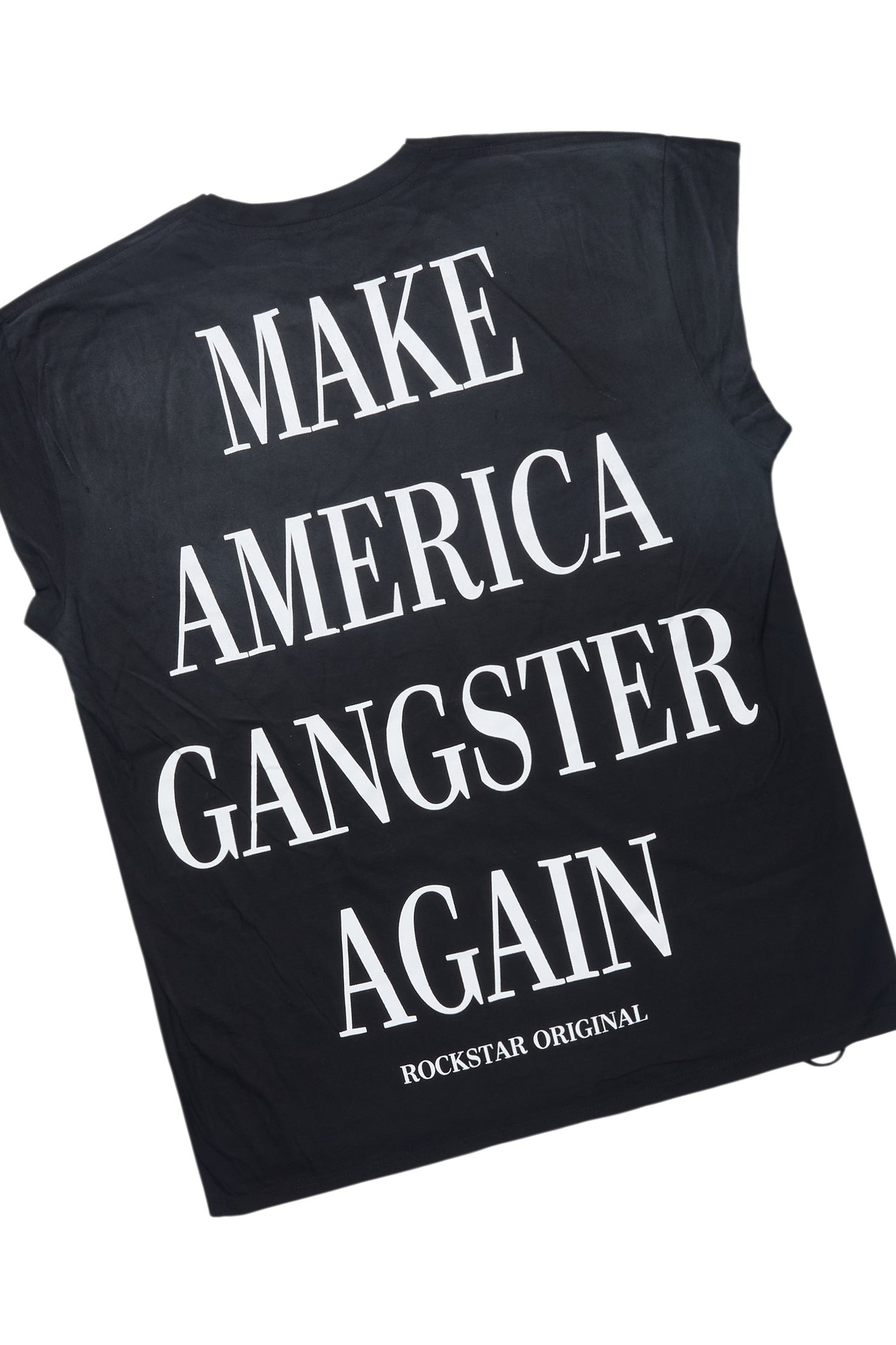 Drako Black Muscle Tee/Denim Jort Set