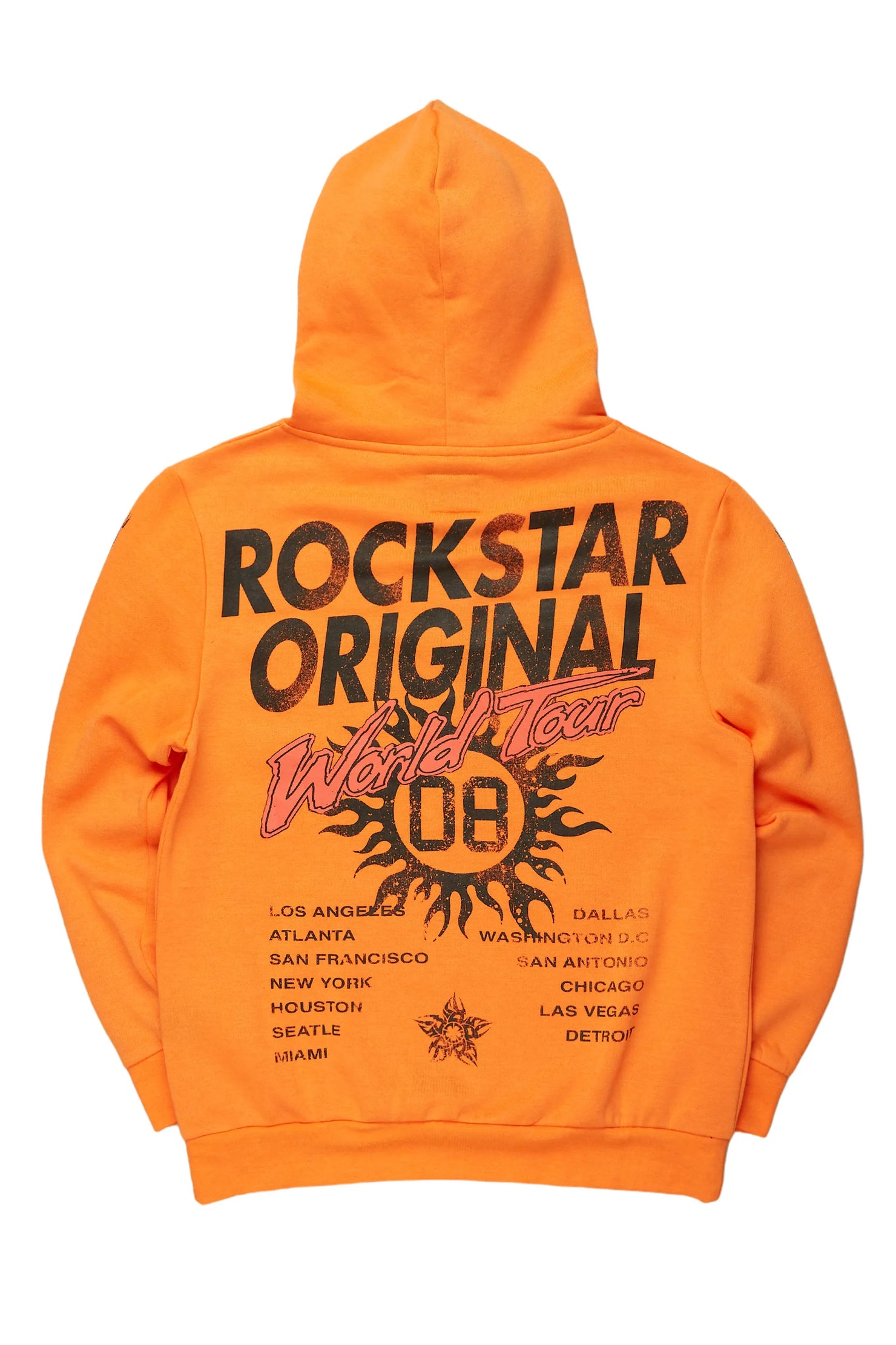 Yash Orange Graphic Hoodie