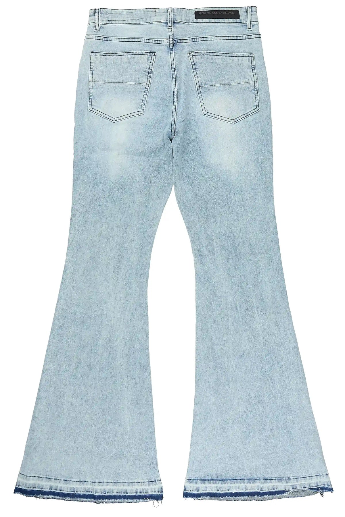 Vane Light Blue Stacked Super Flare Jean