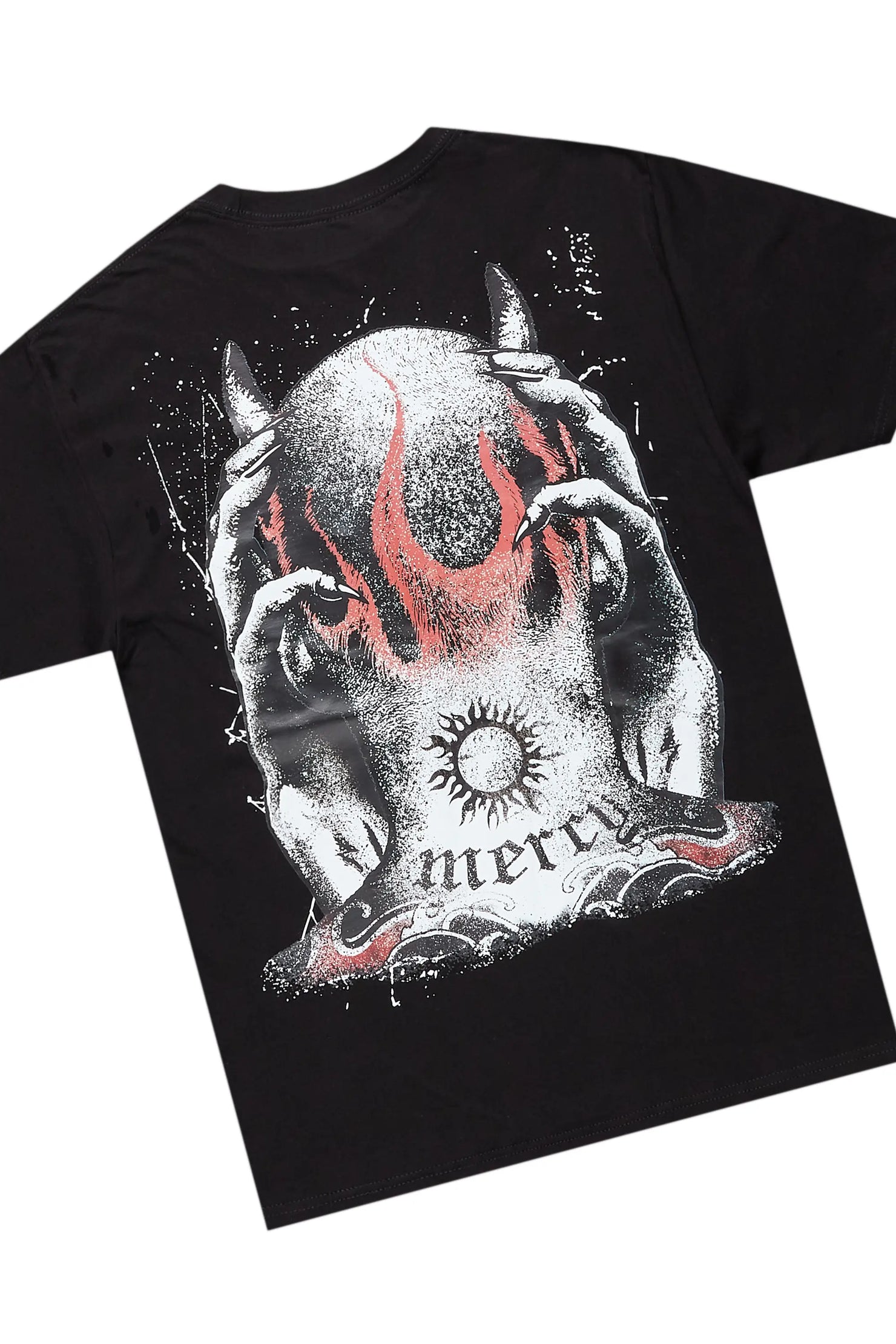 Merci Black T-Shirt Short Set