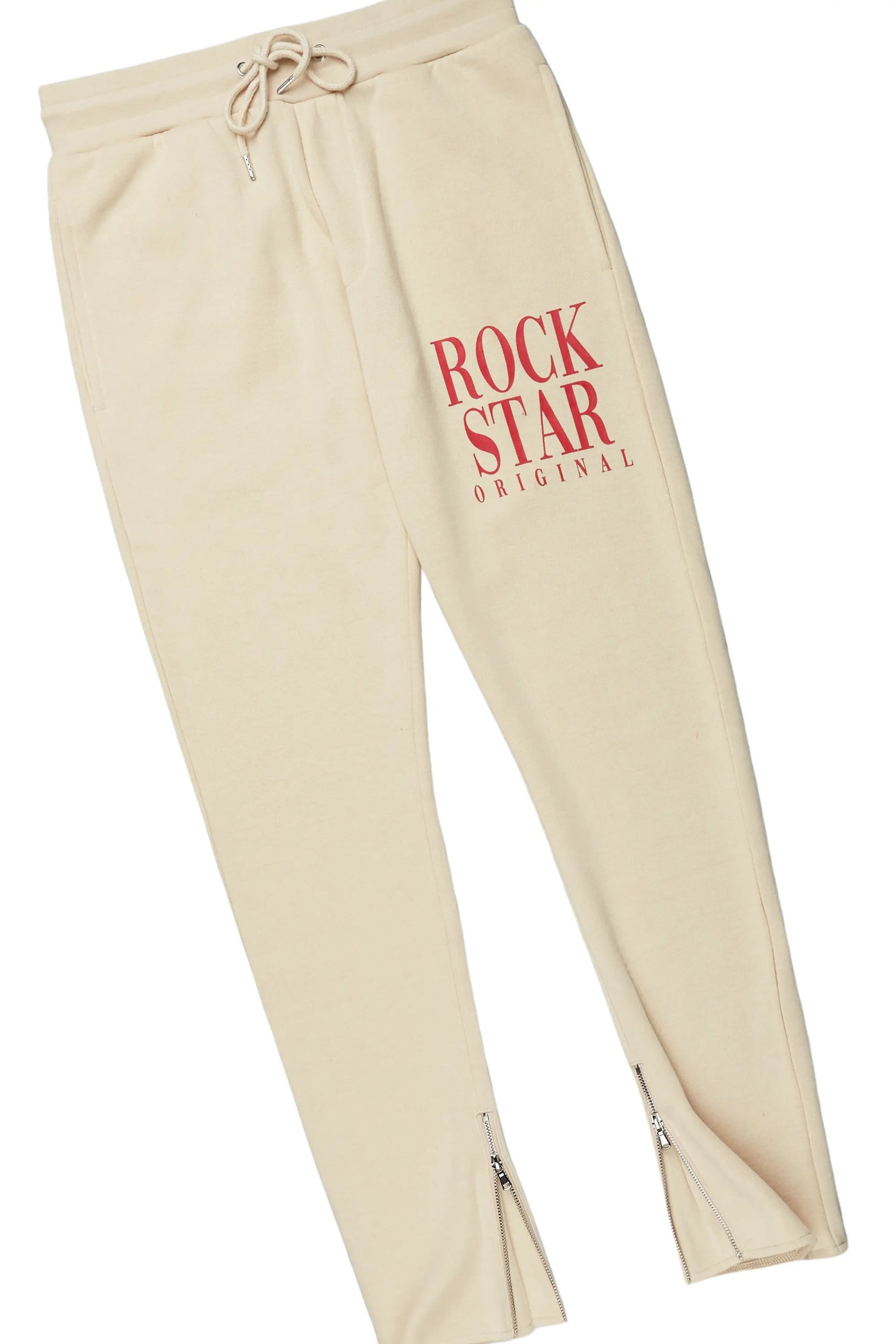 Dayte Nite Beige Slim Fit Track Set