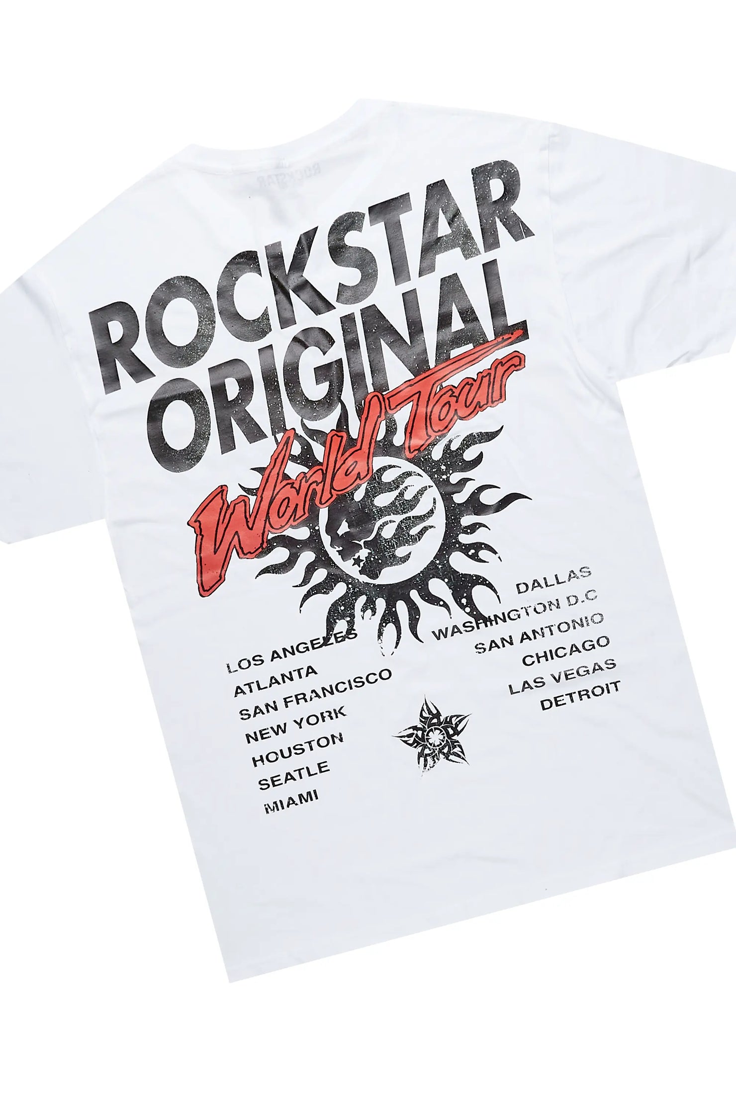 Yash White/Black T-Shirt Stacked Flare Track Set