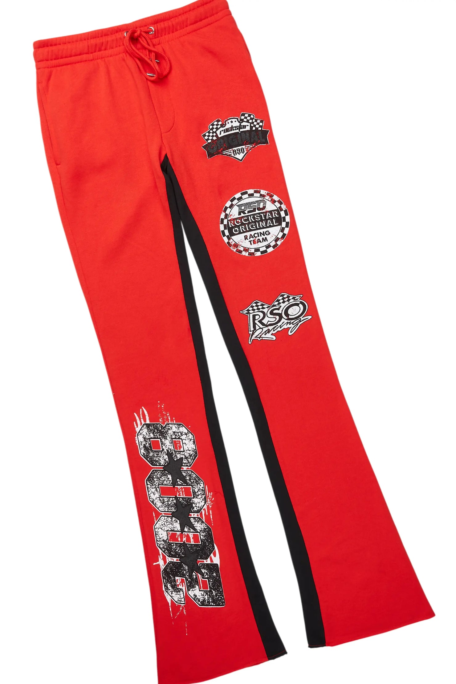 Racing Grung White/Red T-Shirt/Stacked Baggy Track Pant Set
