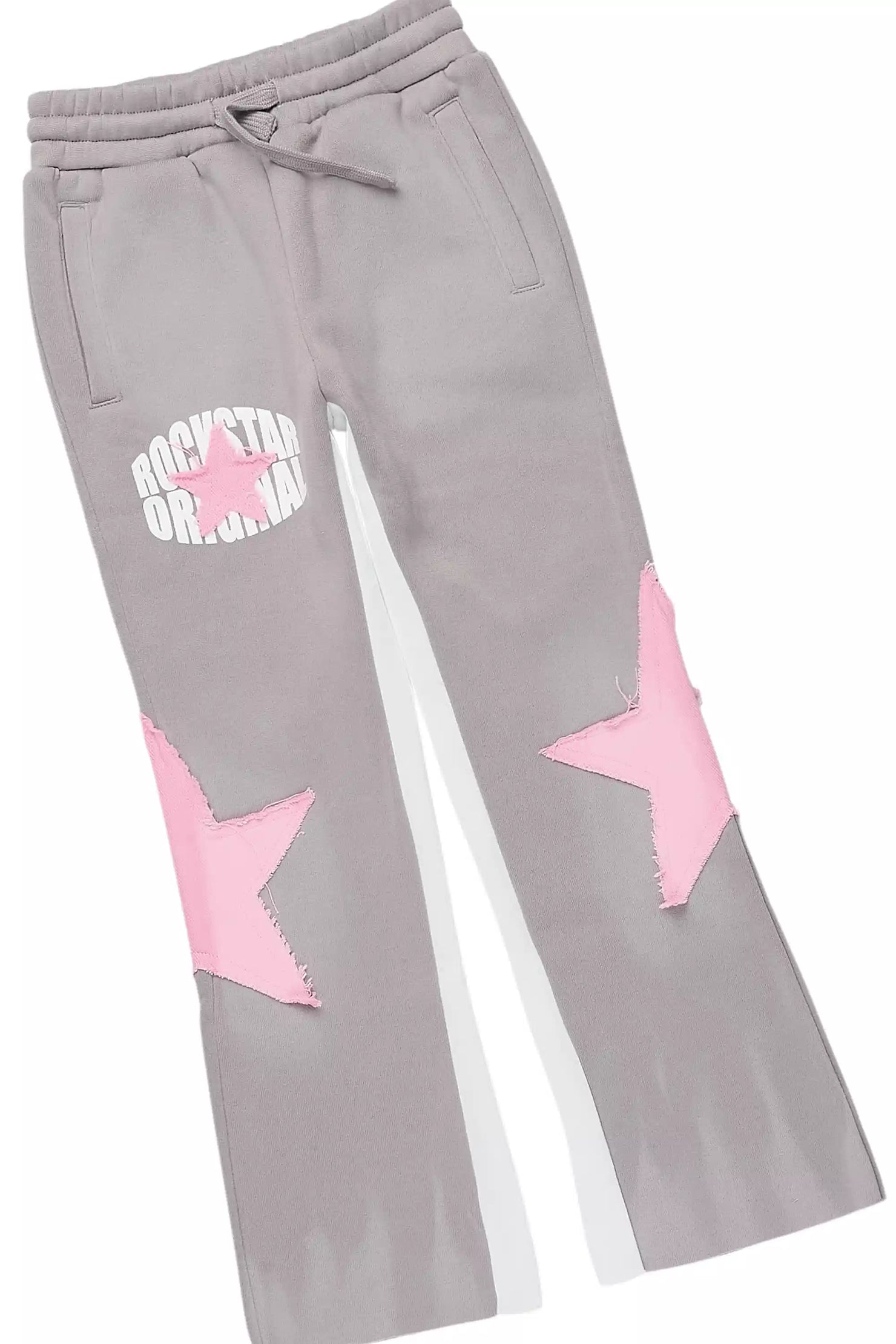 Girls Khaly Pink/Grey Stacked Track Set