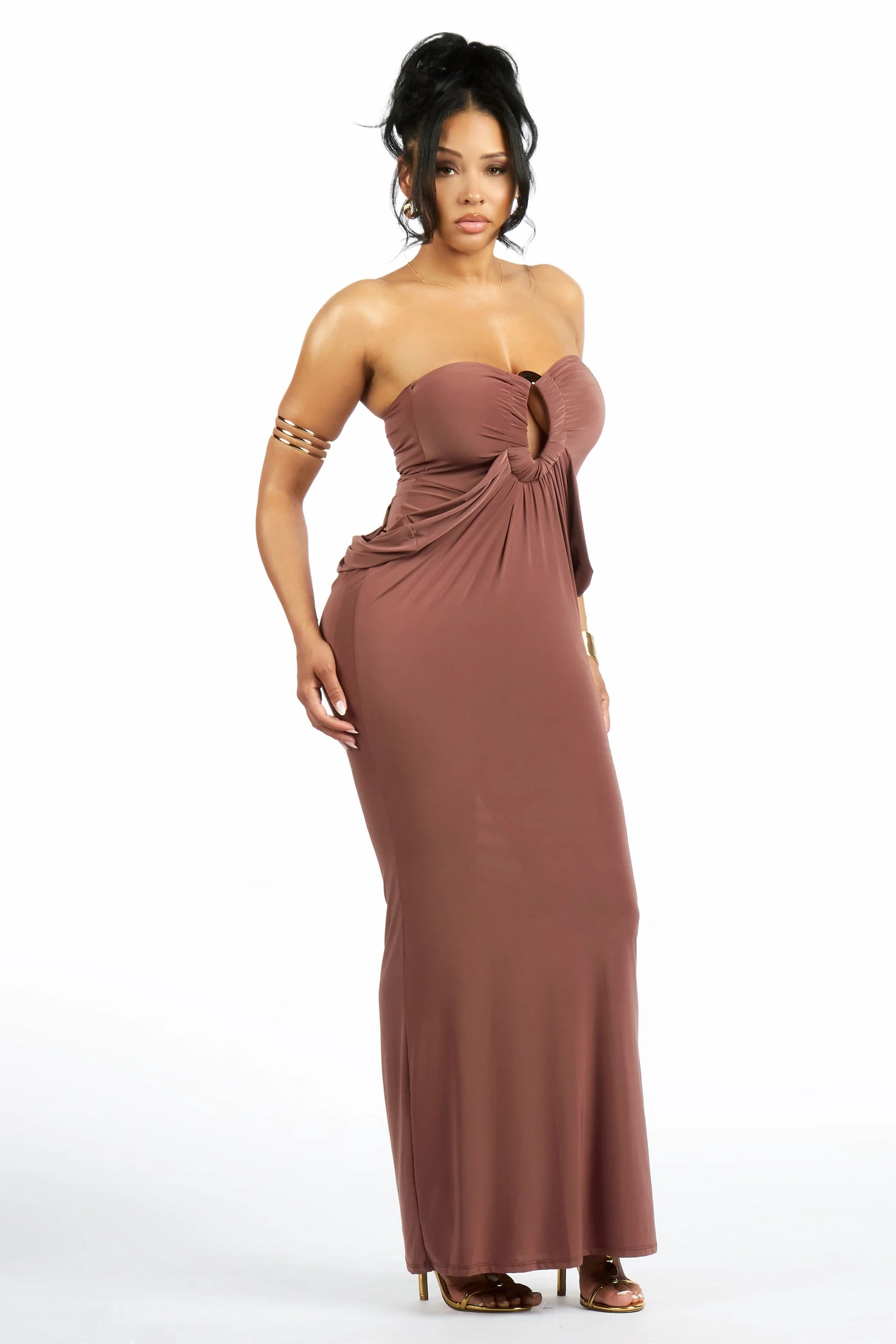 Hollywood Marsala Maxi Dress