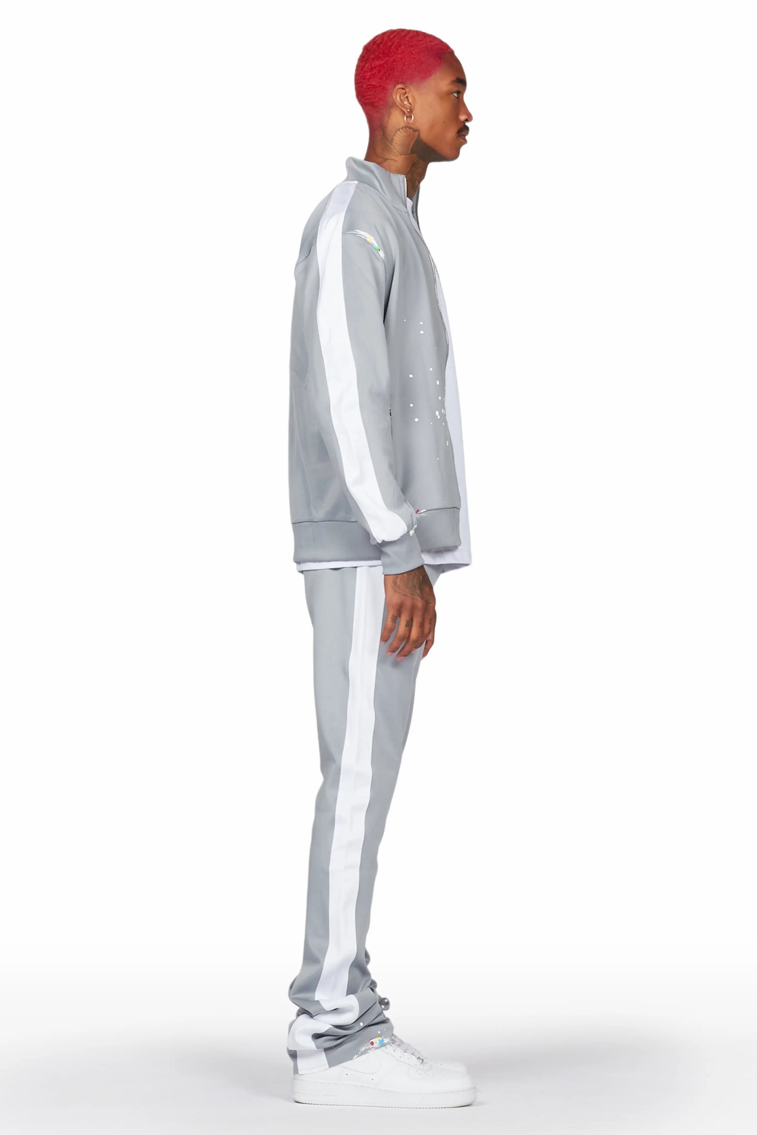 Rockstar Art Dist. Grey Tricot Super Stacked Flare Track Set