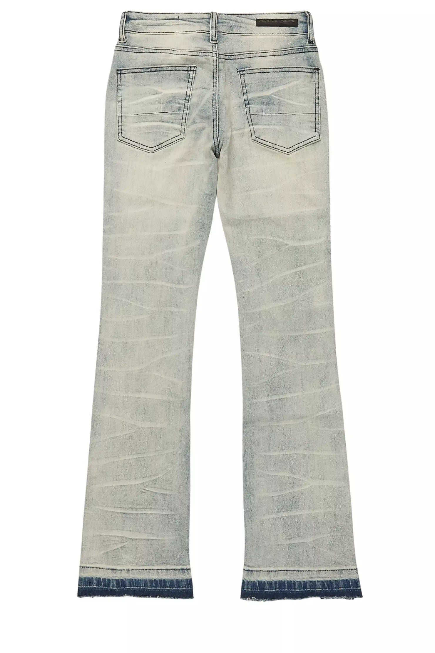 Boys Lakyn Light Wash Slim Stacked Flare Jean