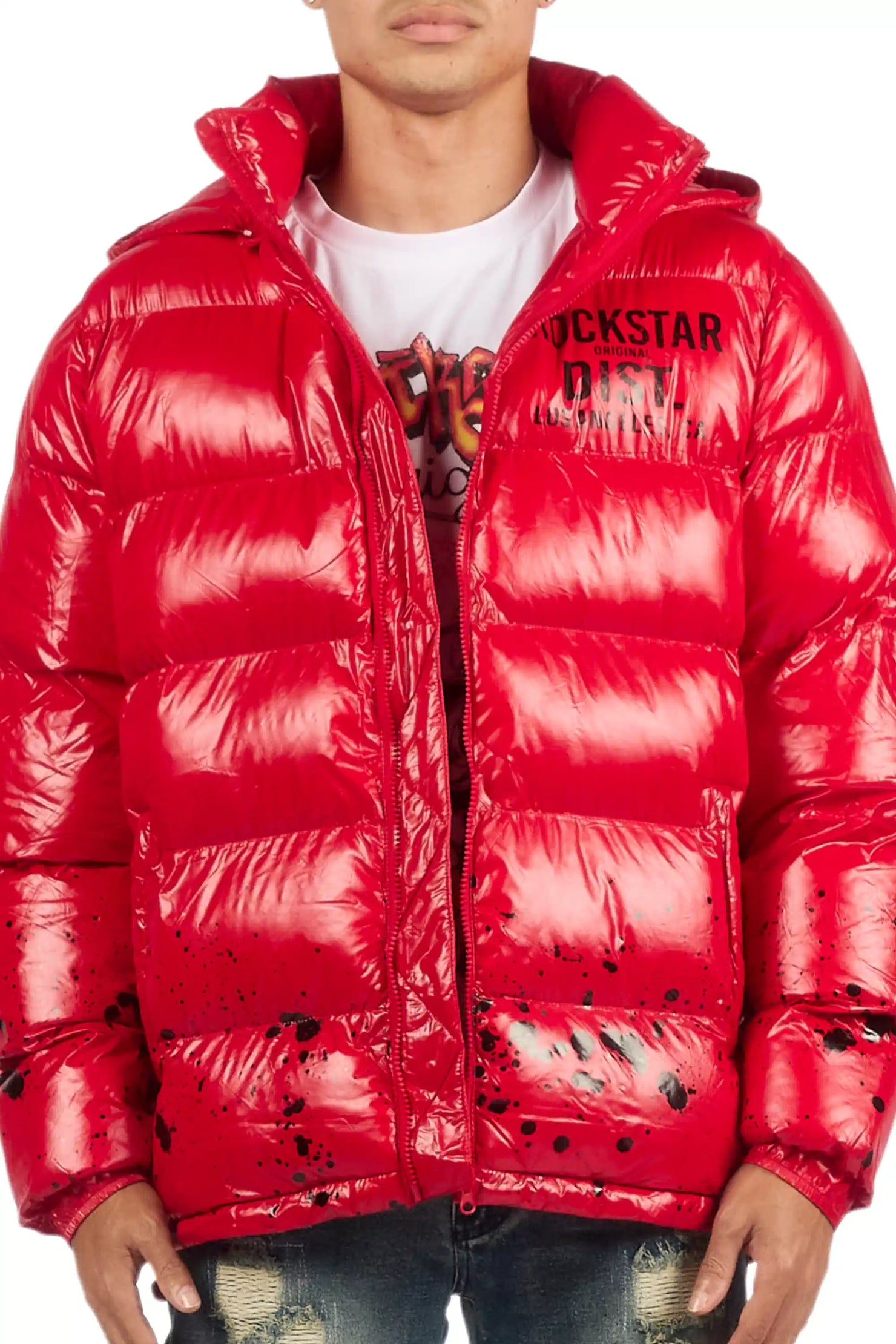 Raffer Red Heavy Puffer Jacket