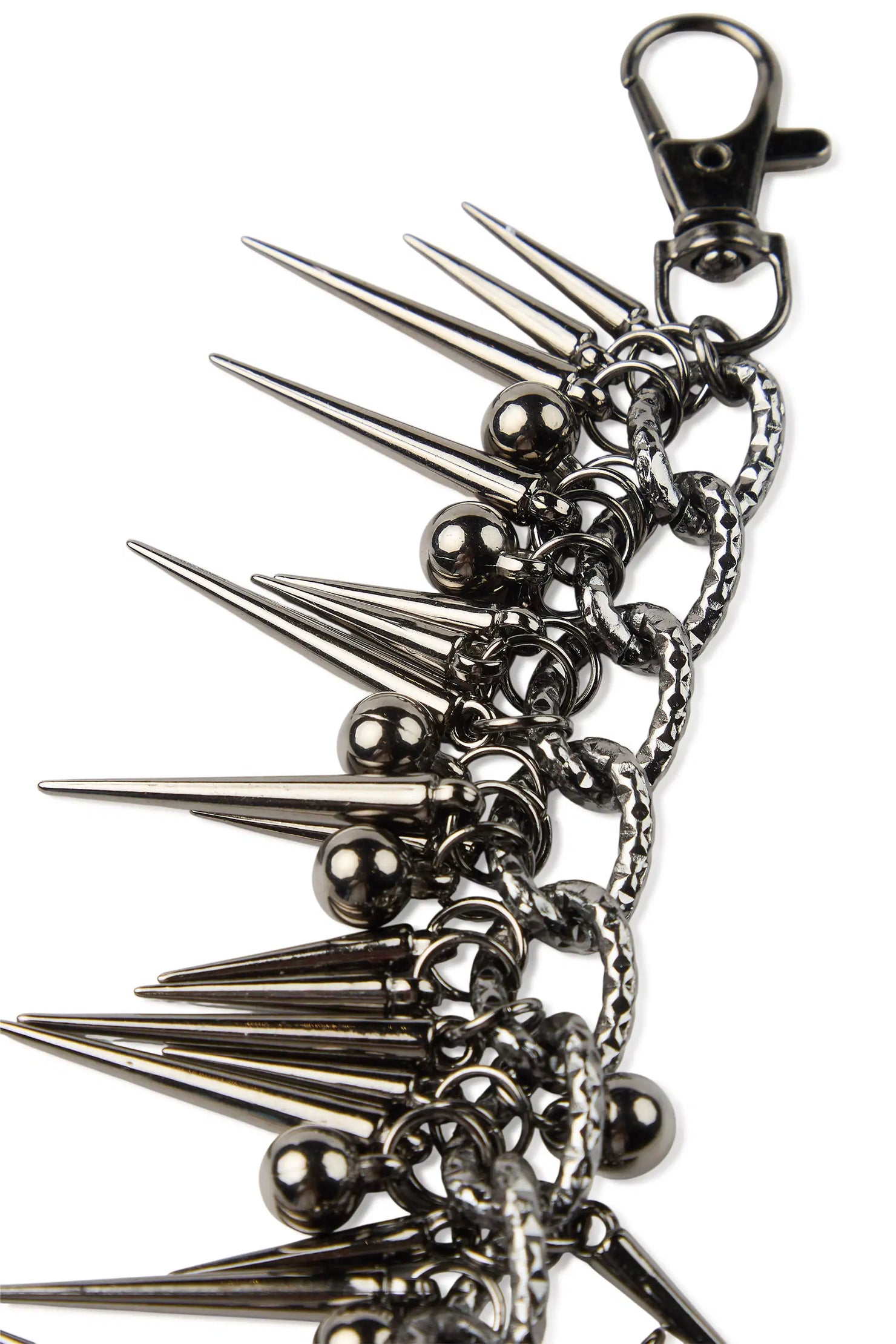 Spikez Silver Wallet Chain