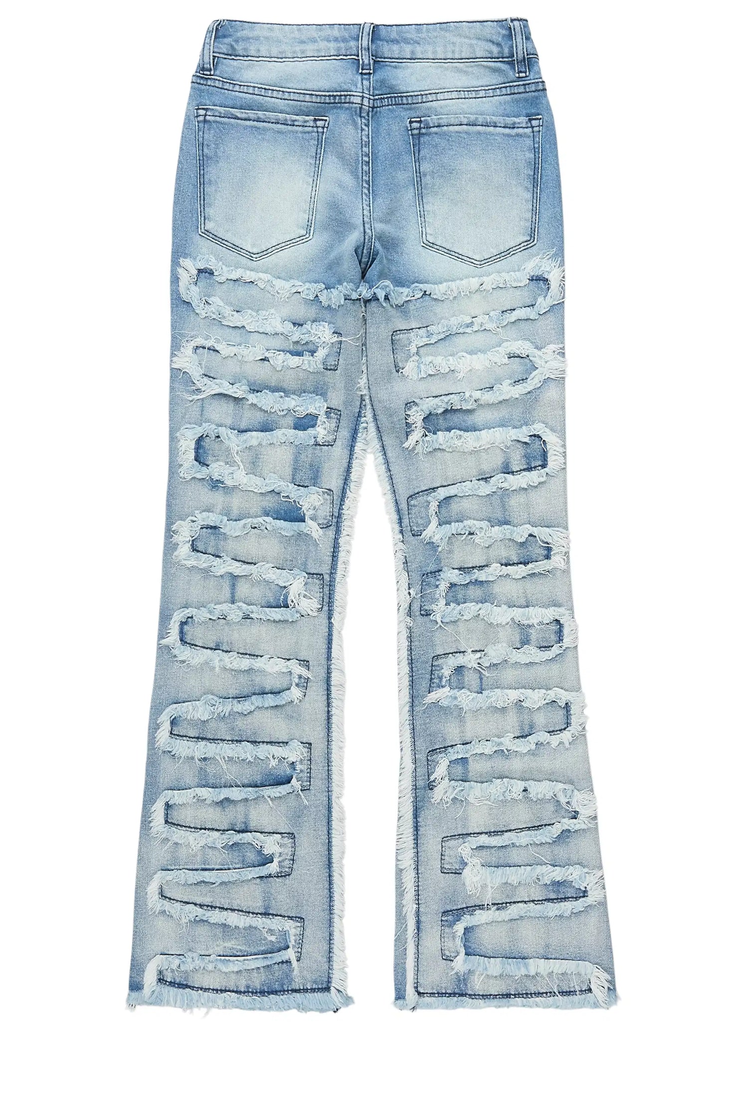 Girls Zariyah Medium Wash Stacked Flare Jean