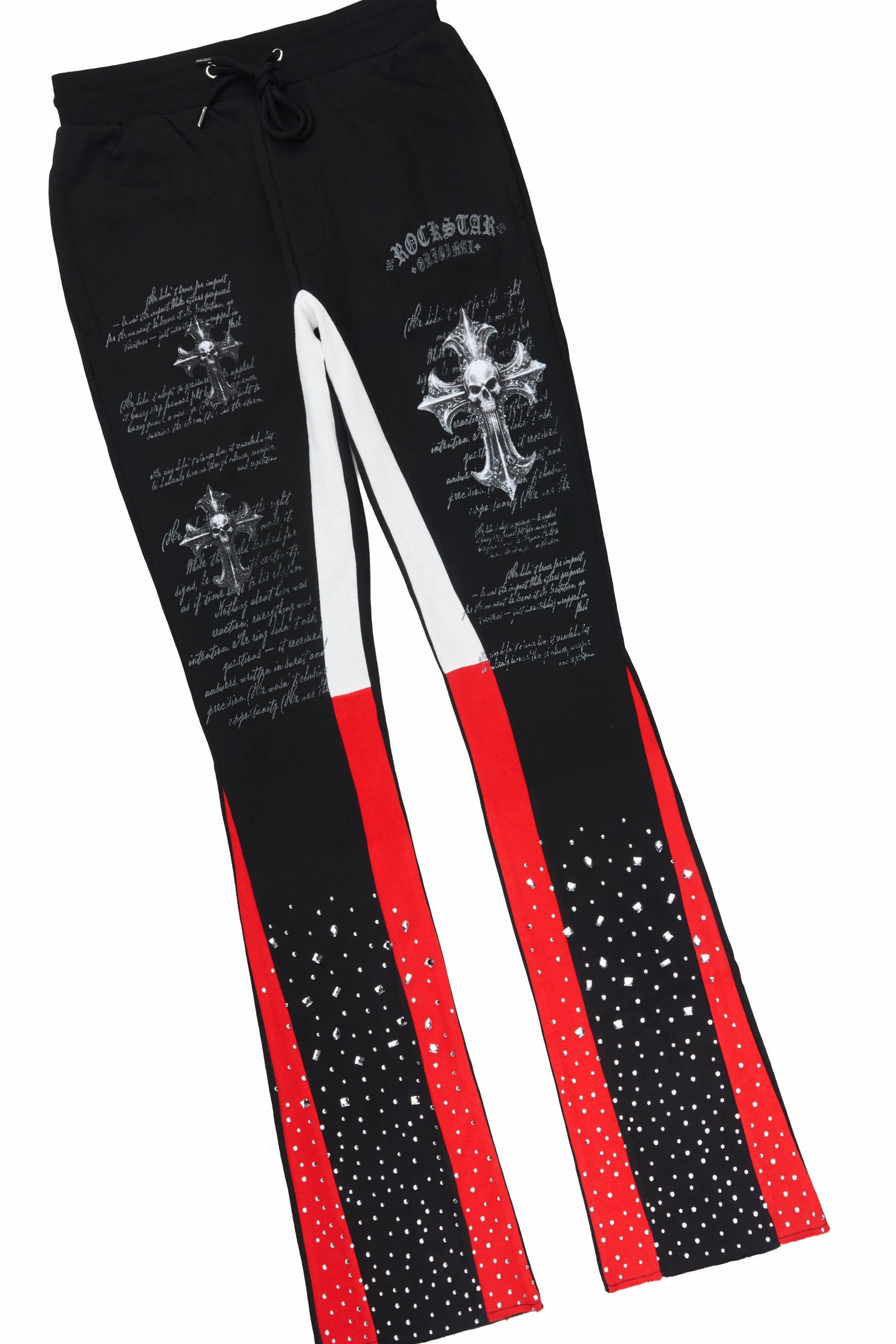 Bowman Black/Multi Rhinestone Hoodie/Stacked Flare Track Set