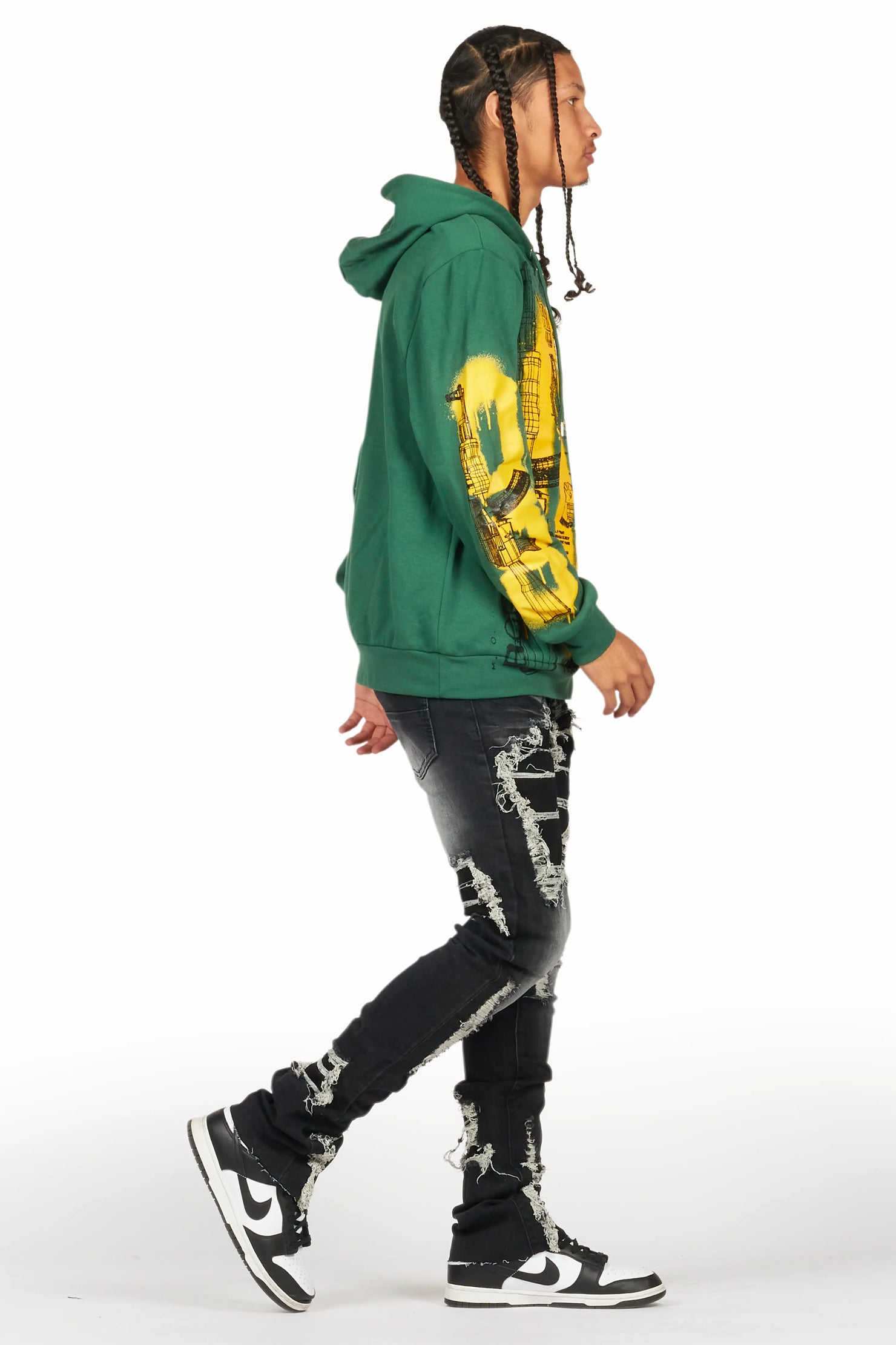 Nesta Green Graphic Hoodie