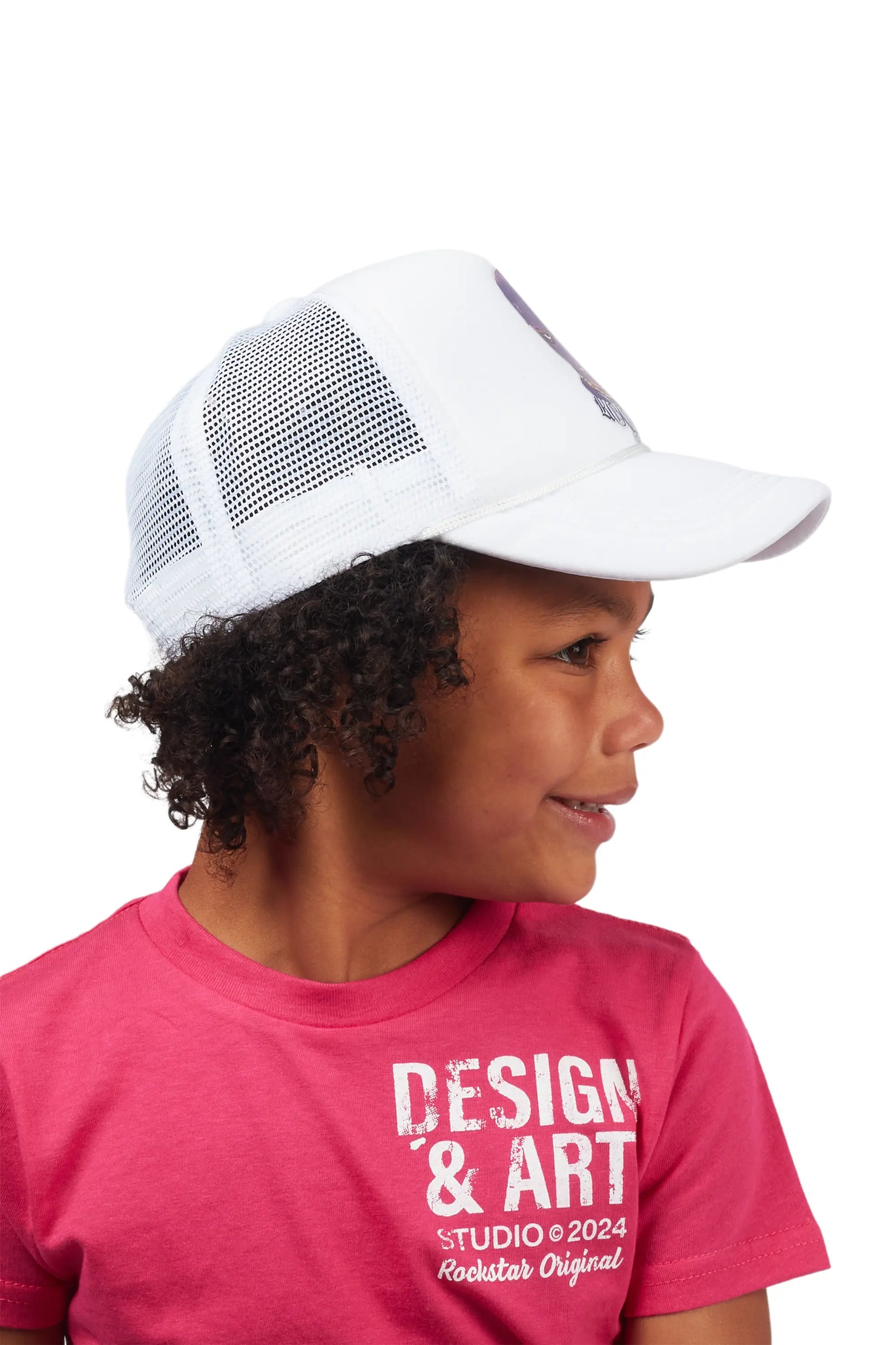 Girls Mura White Graphic Trucker Hat