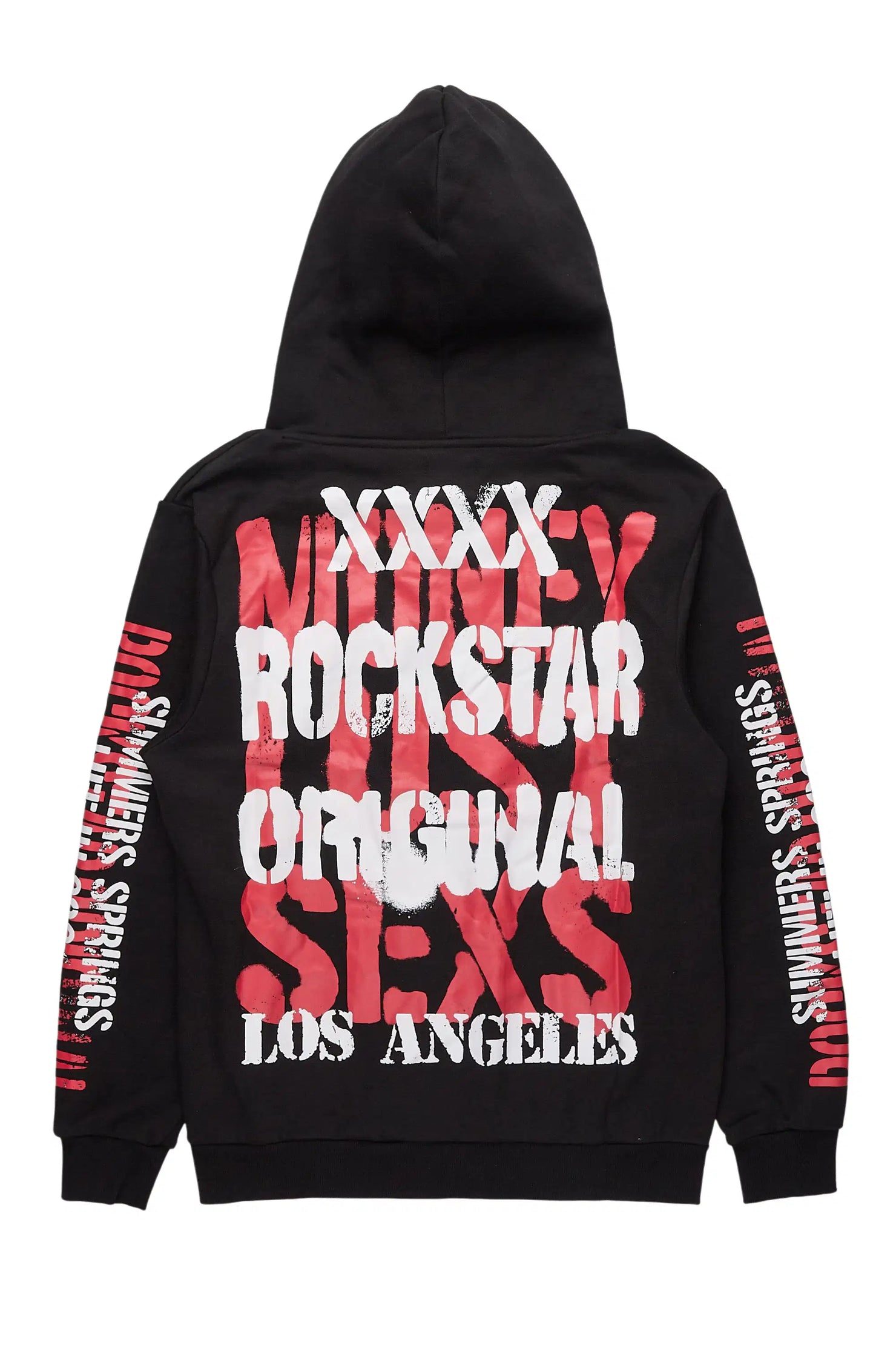 Omer Black Graphic Relaxed Hoodie