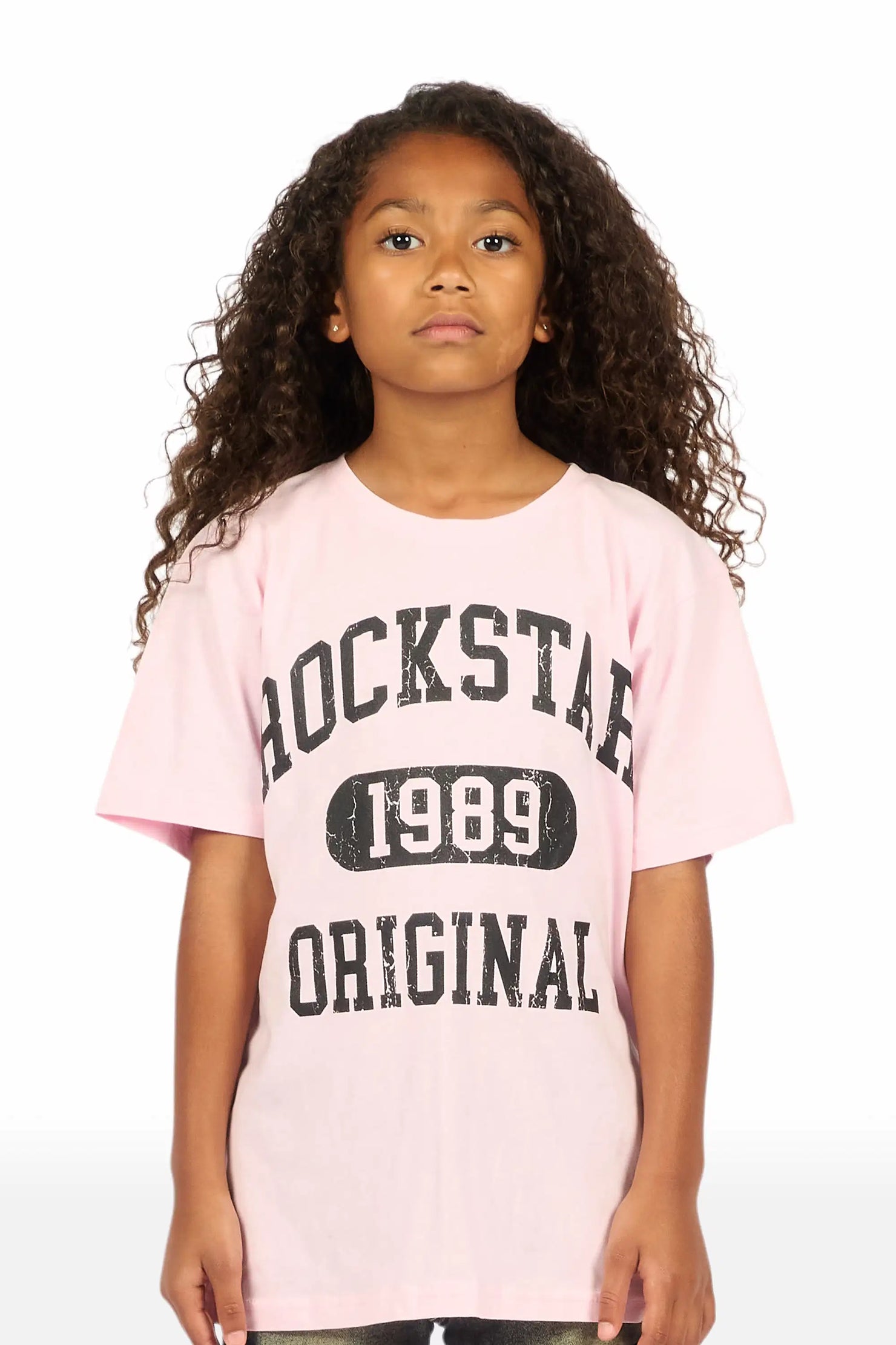 Girls Members Pink/Black Graphic T-Shirt