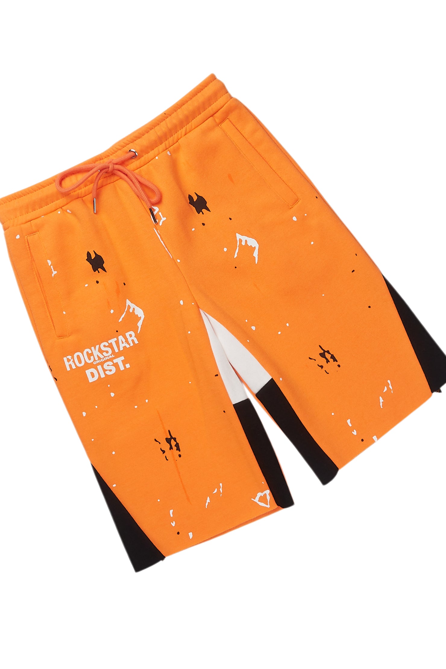 Boys Scottie White/Orange Short Set