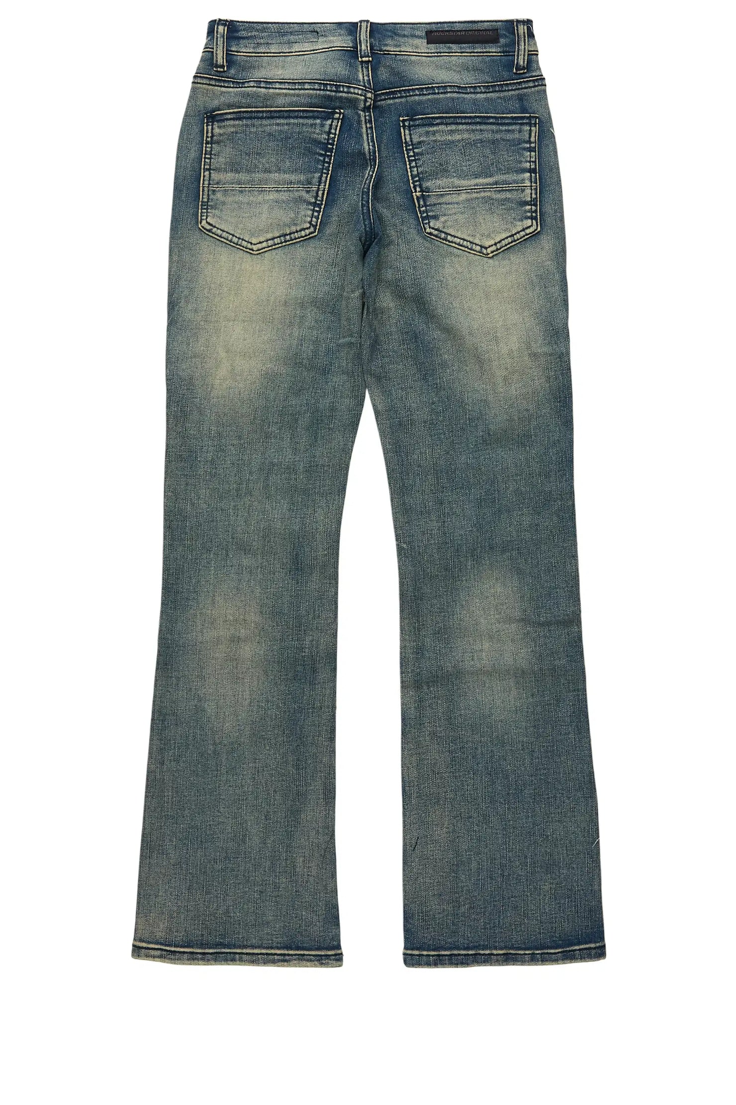 Boys Waylon Tint Stacked Flare Frayed Jean