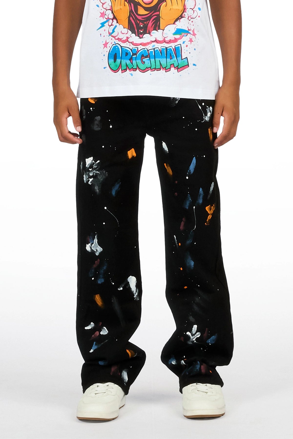 Boys Vicente Black Straight Fit Jean