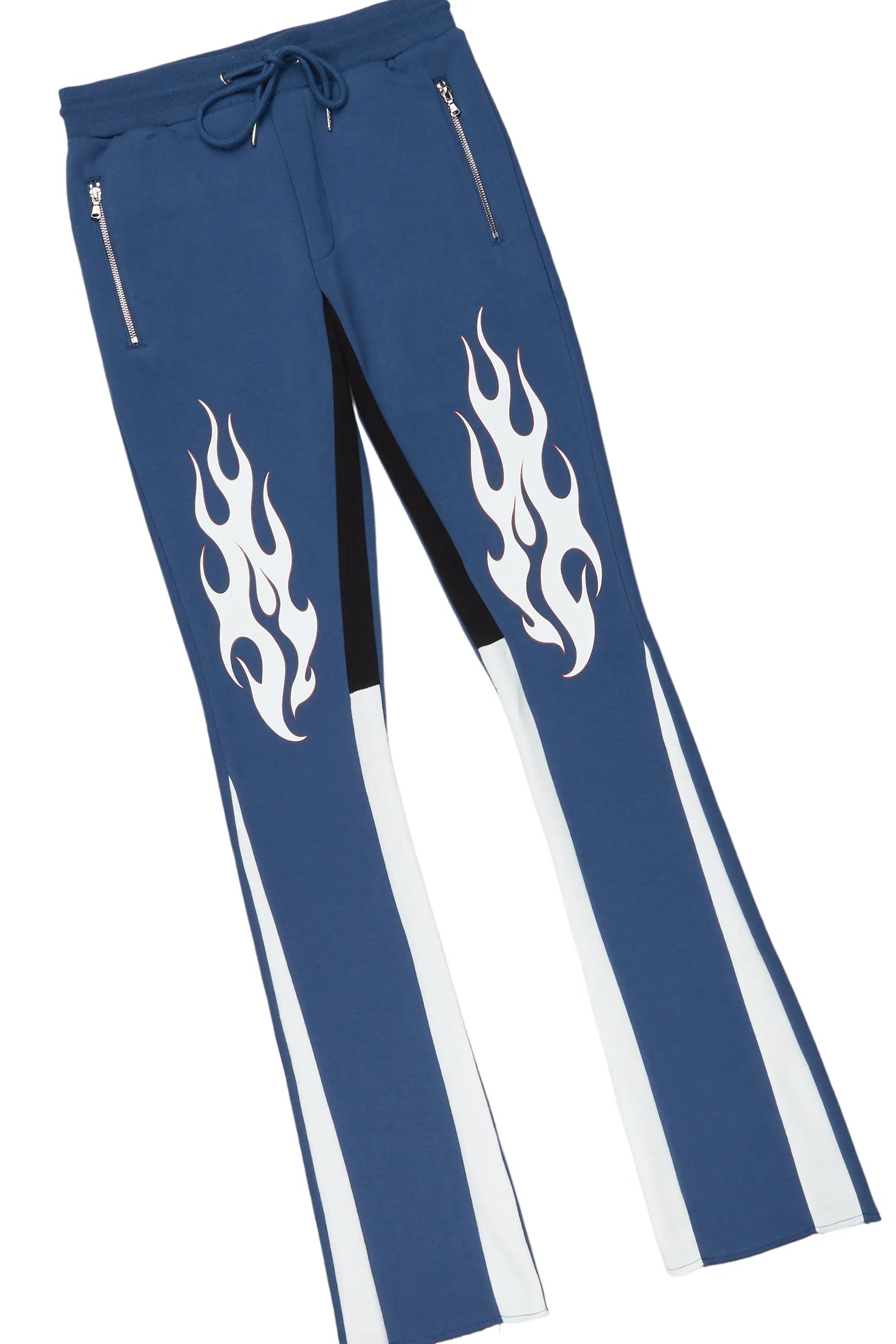 Tidus Navy Hoodie/Stacked Flare Track Pant Set