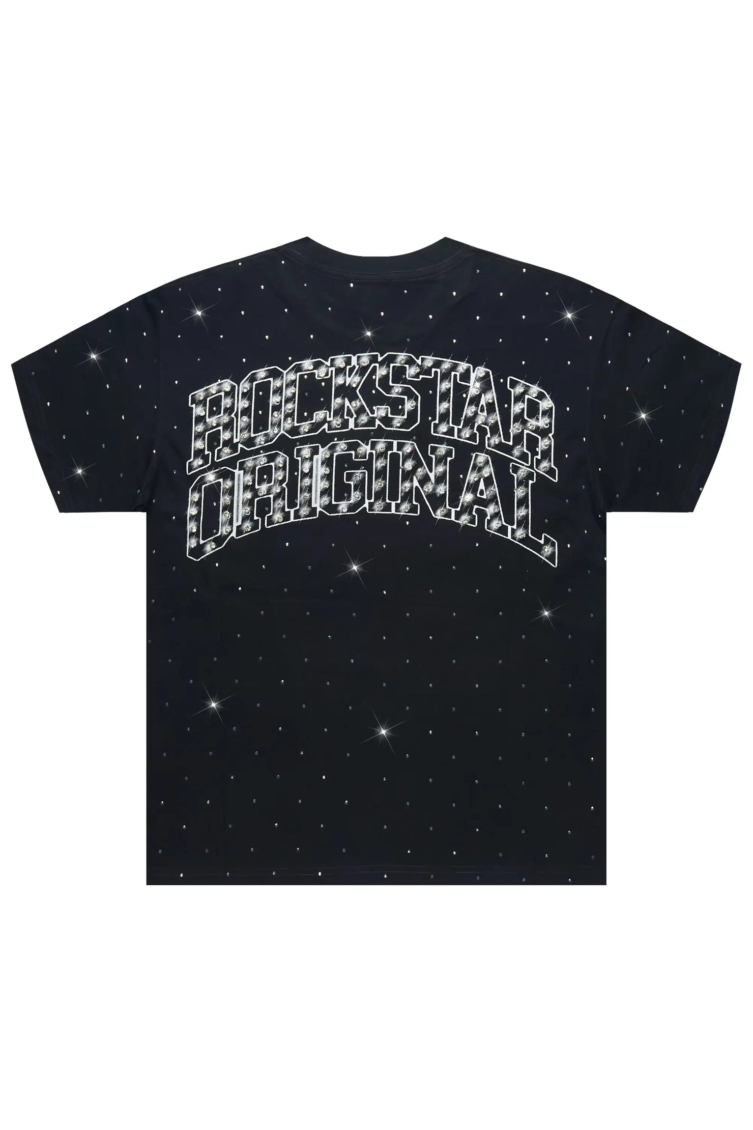 Jayla Black Rhinestone Short Sleeve Tee Shirt