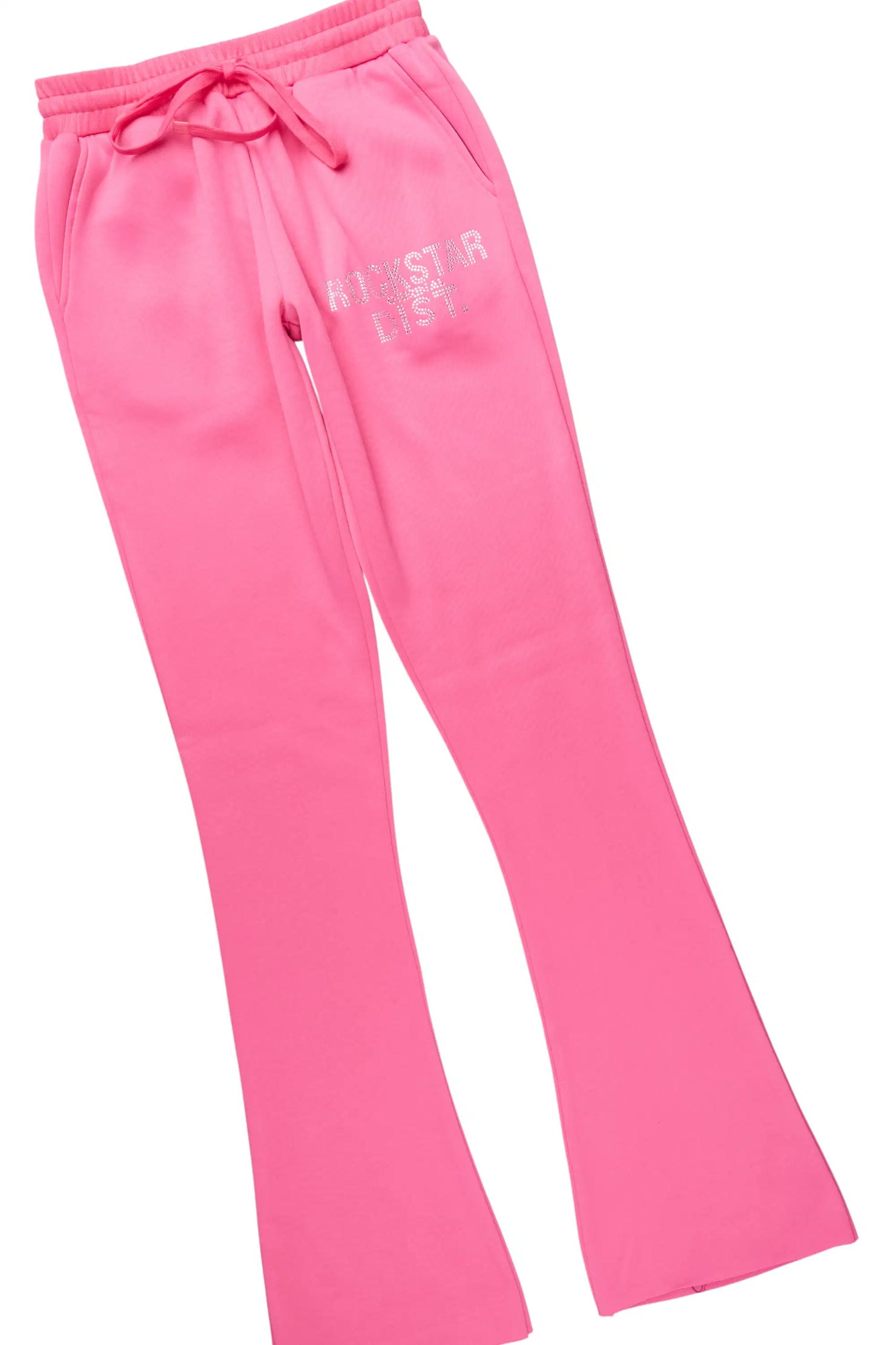 Sheila Pink Rhinestone Stacked Flare Track Set
