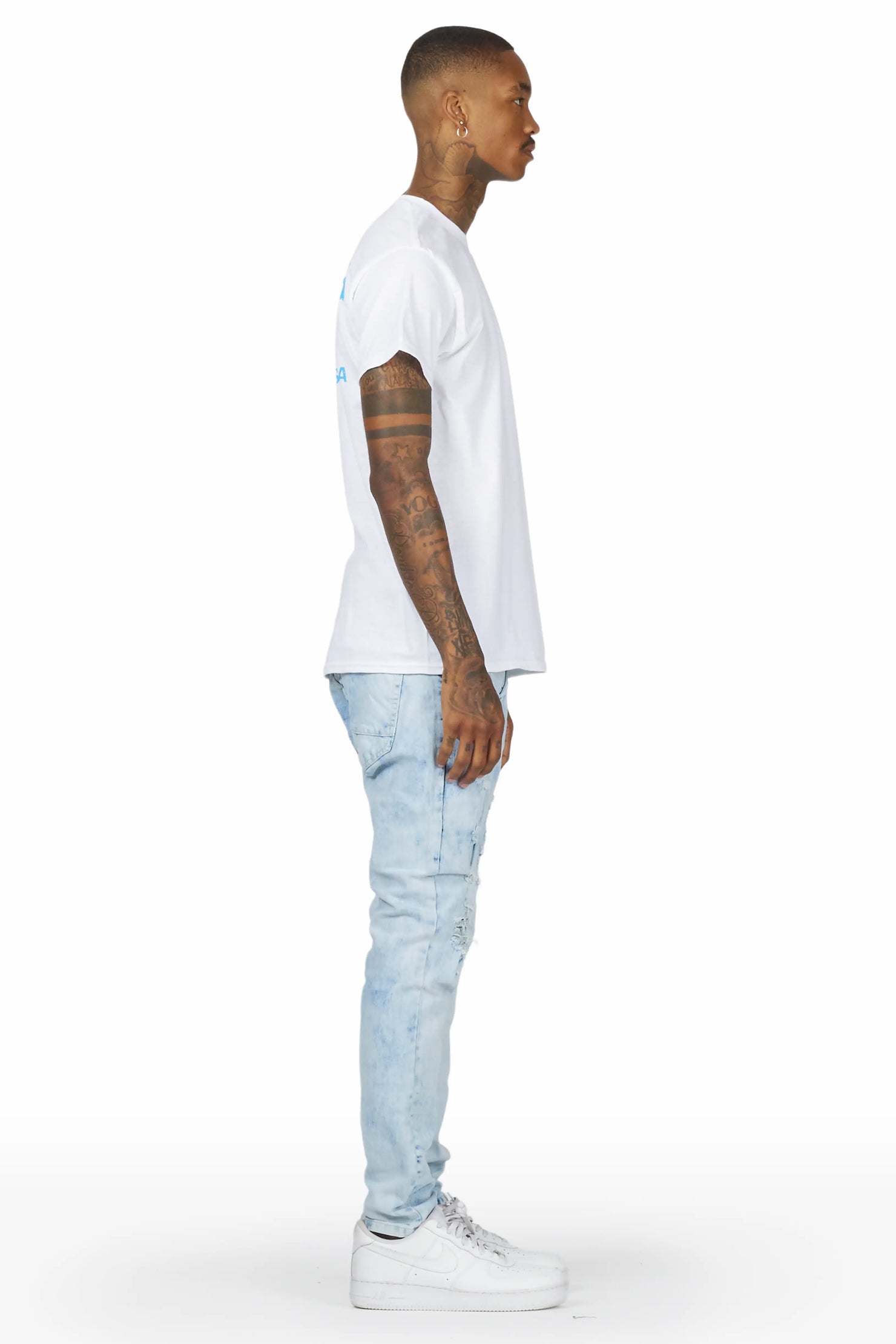 Lake White/Blue T-Shirt/Slim Fit Jean Bundle