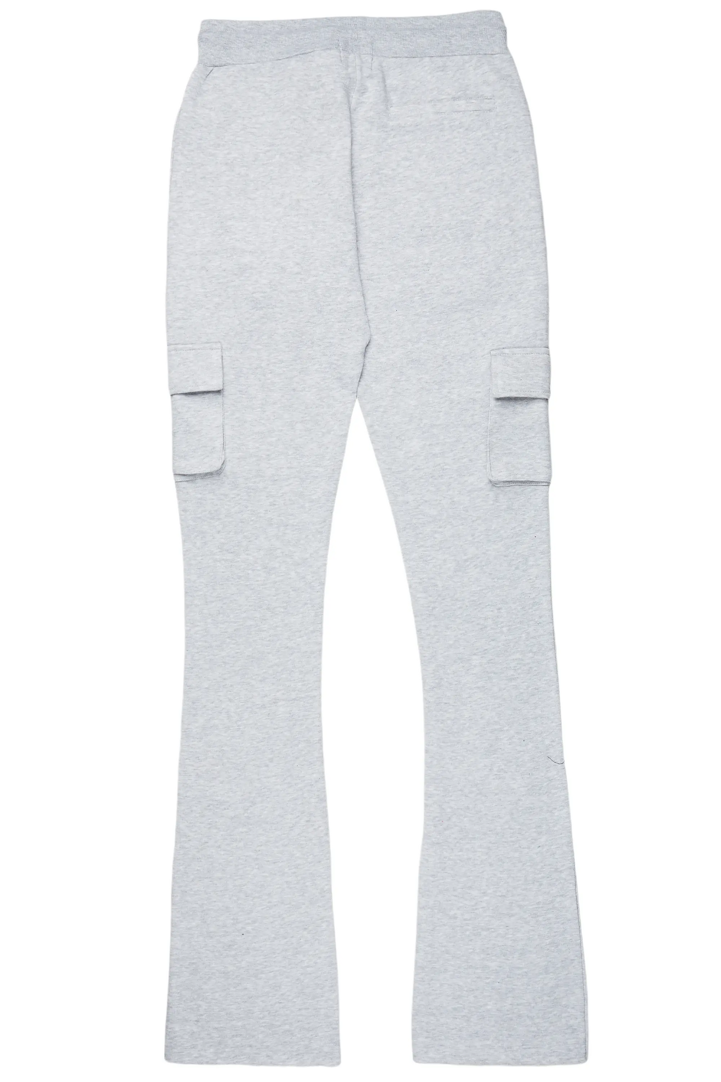 Admir Heather Grey Stacked Flare Pant