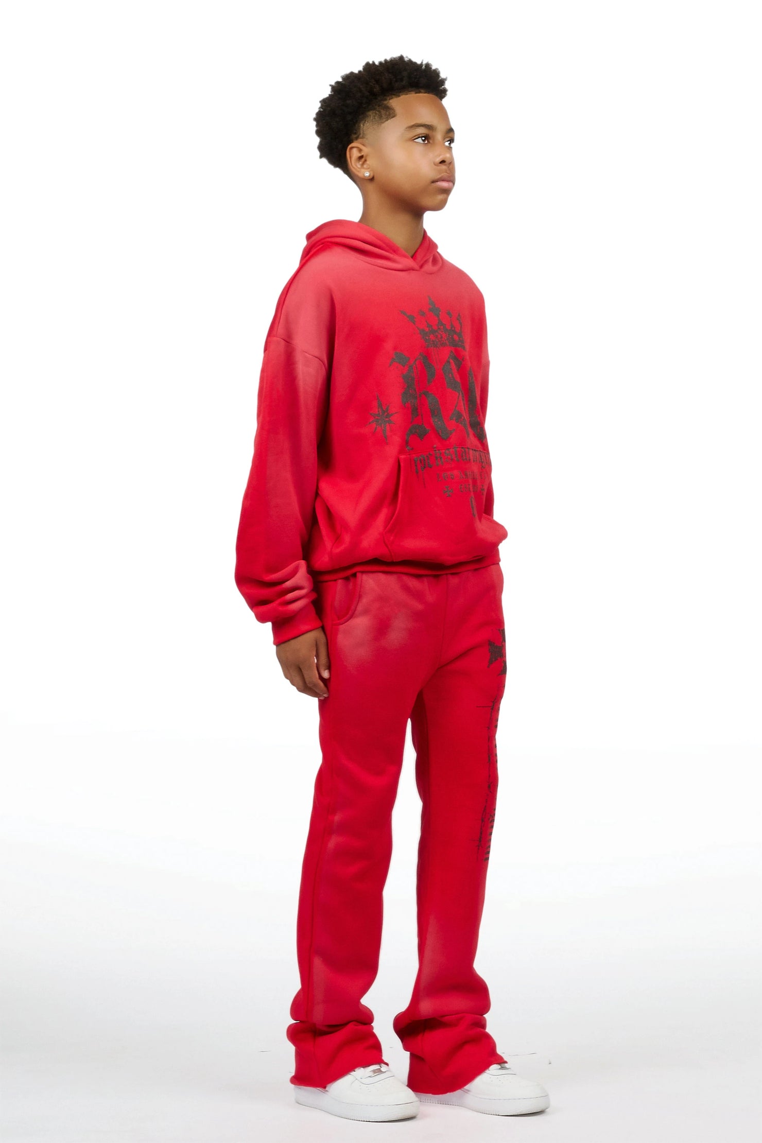 Boys Cicatrax Red Hoodie Track Set