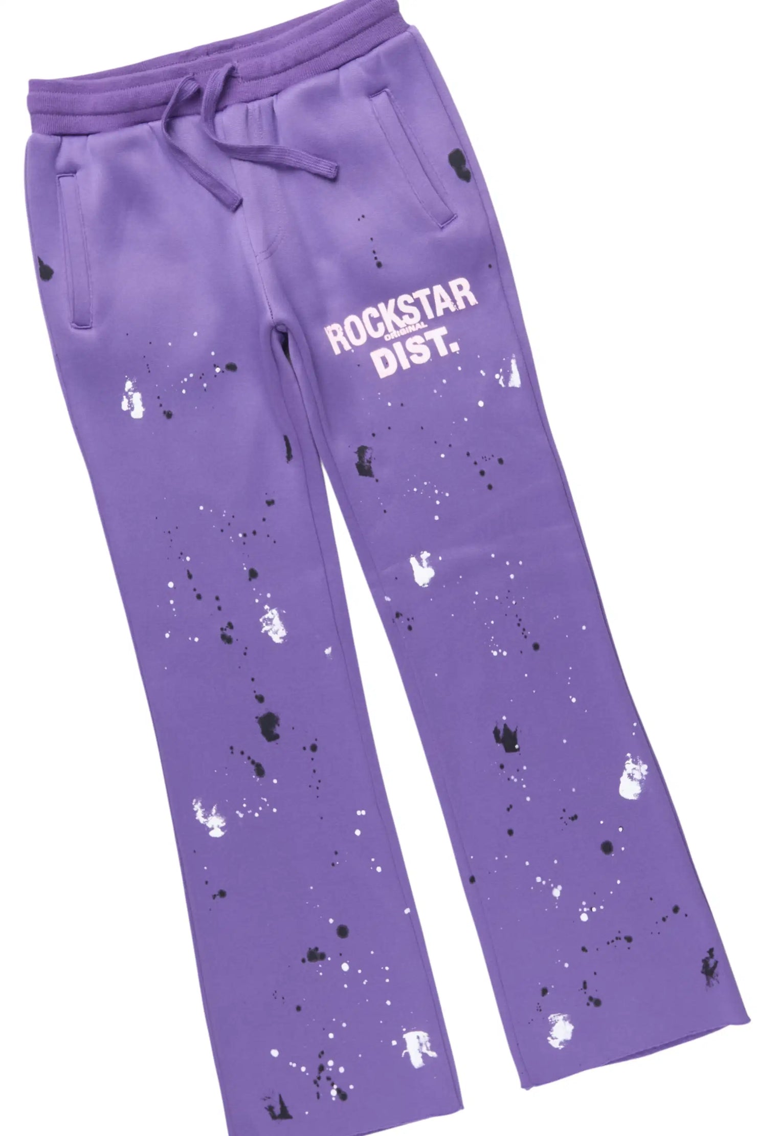 Boys Scottie 2.0 Purple Hoodie/Stacked Flare Track Set