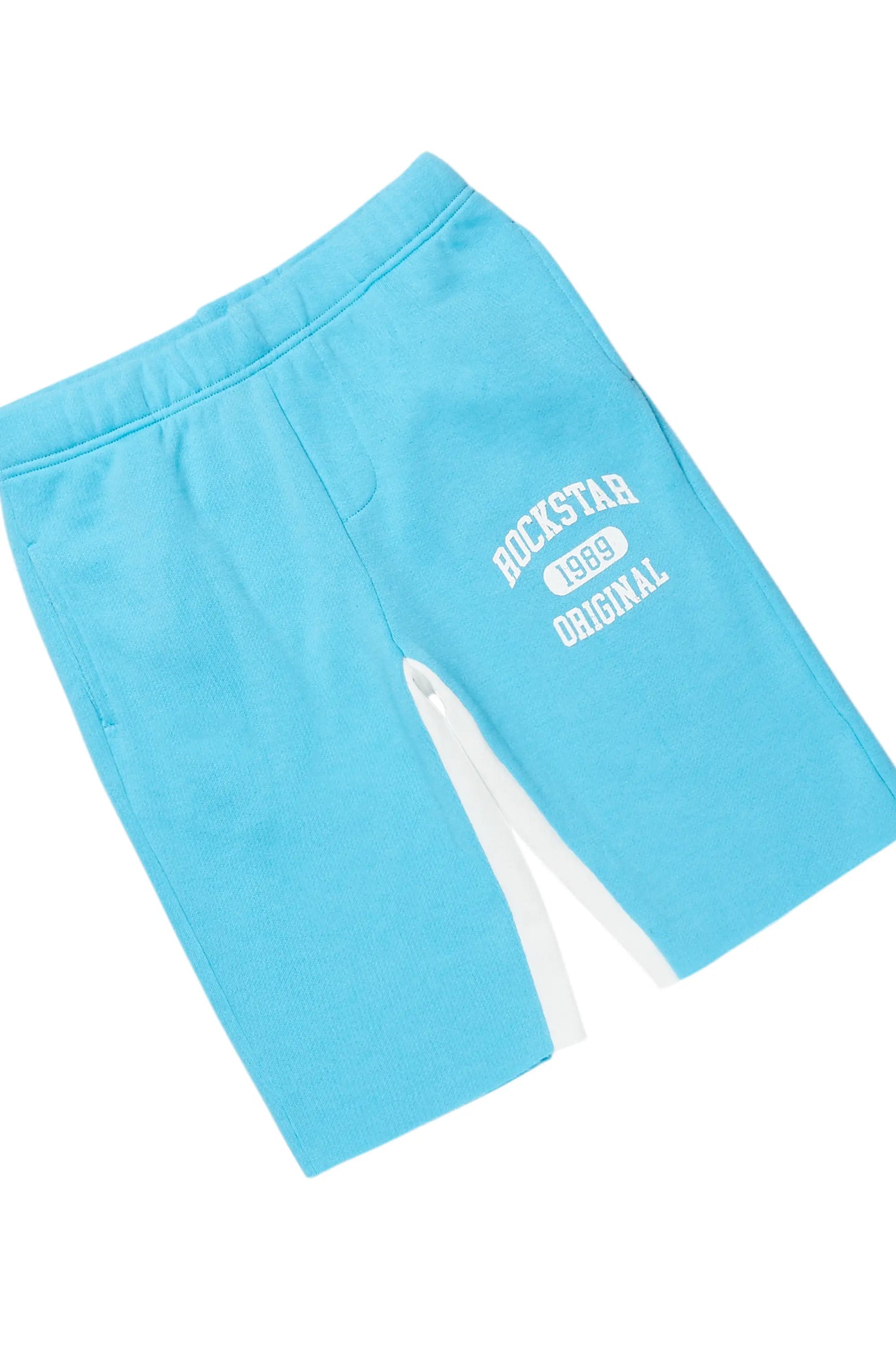 Boys Members White/Blue T-Shirt/Short Set