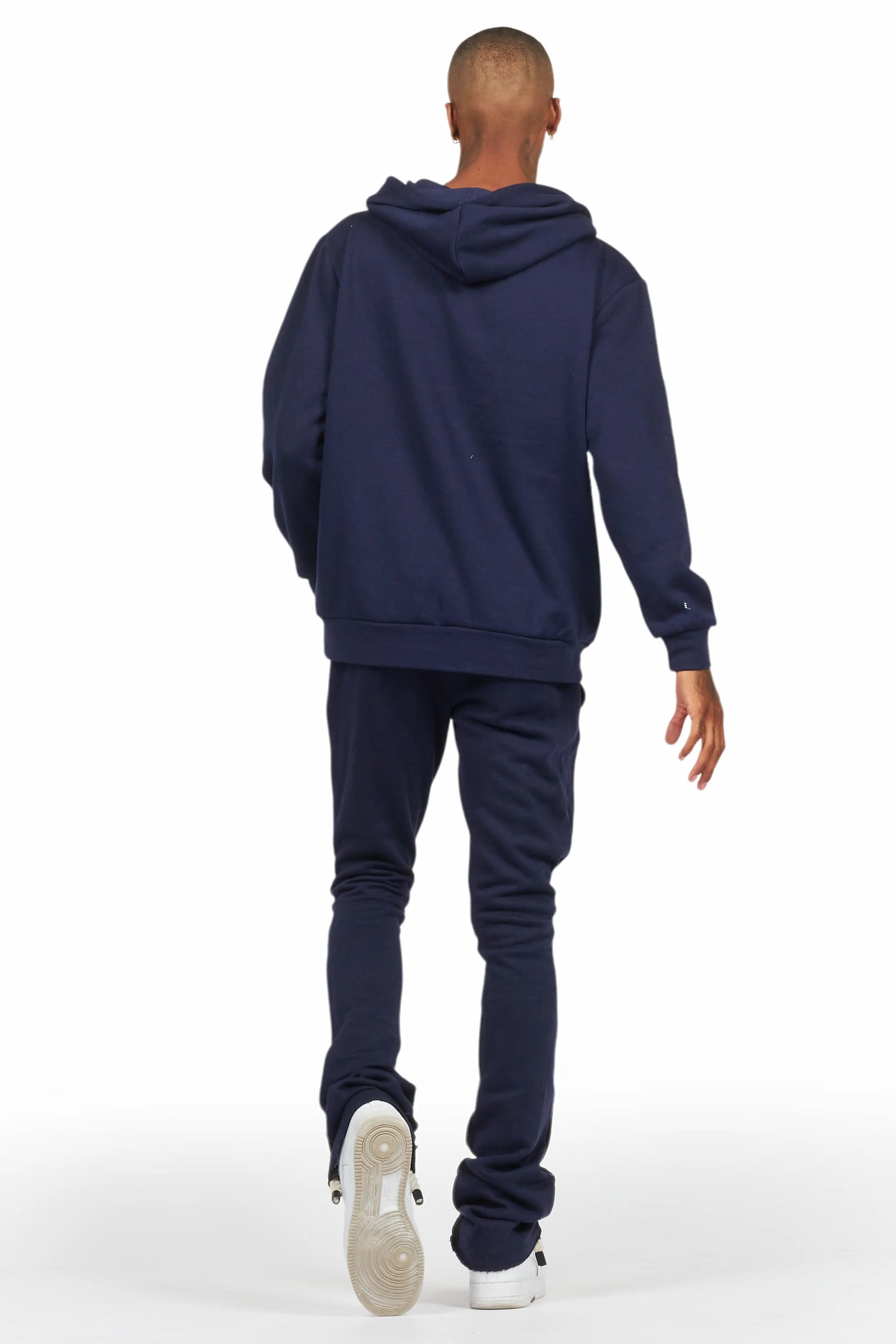 Raffer Navy Hoodie Flare Track Set