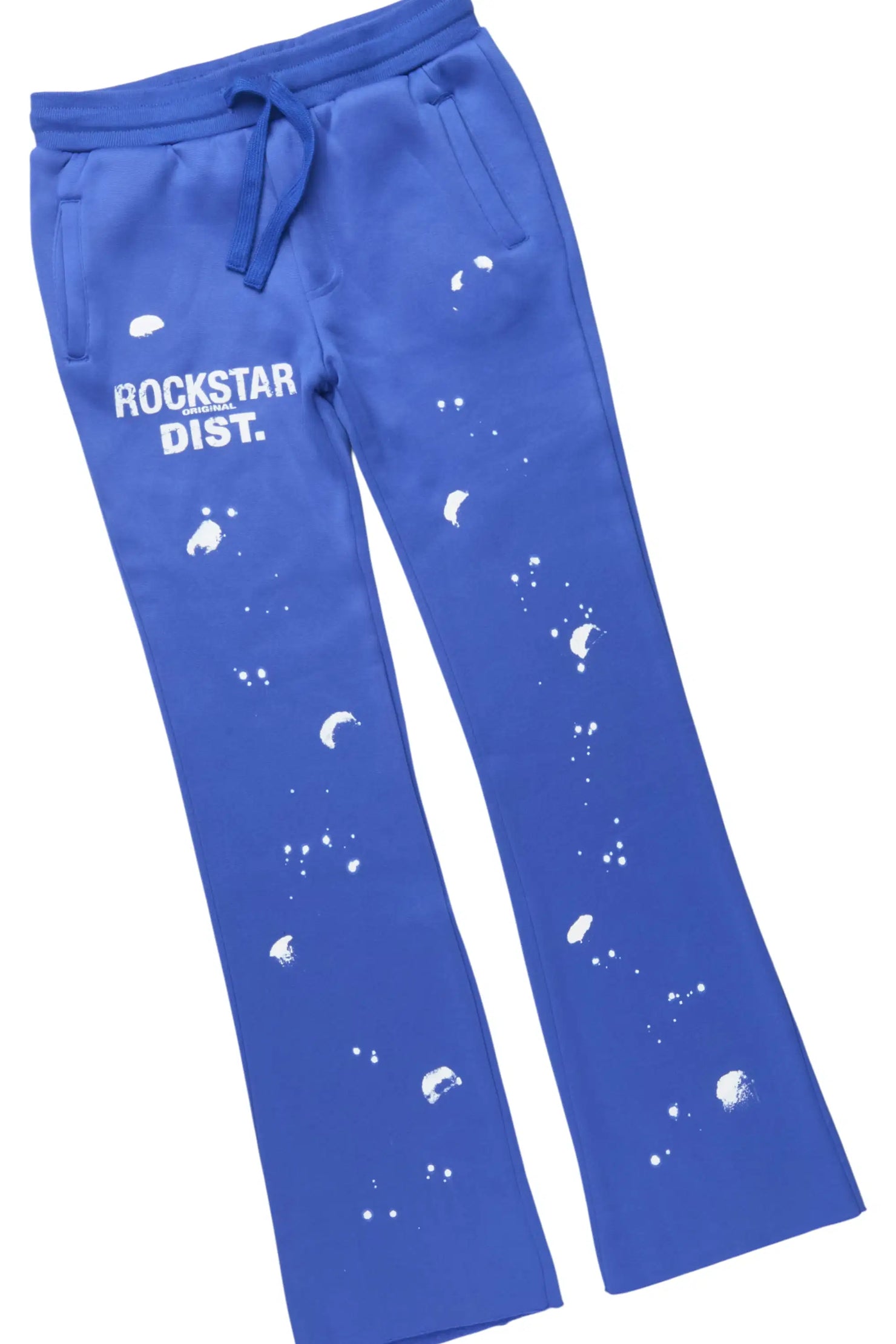 Boys Raffer 2.0 Royal Blue Hoodie/Stacked Flare Track Set