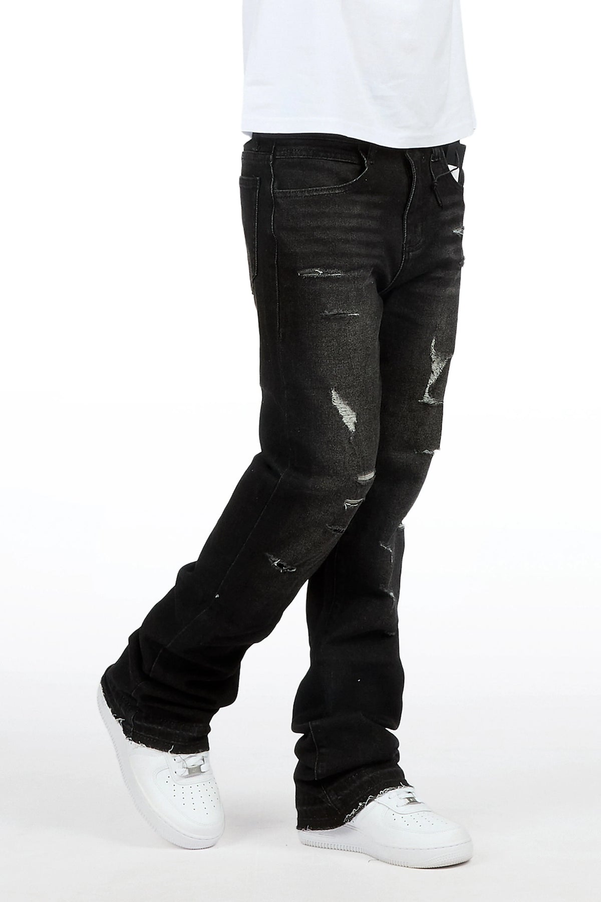 Boys Stellan Black 2.0 Stacked Flare Jean