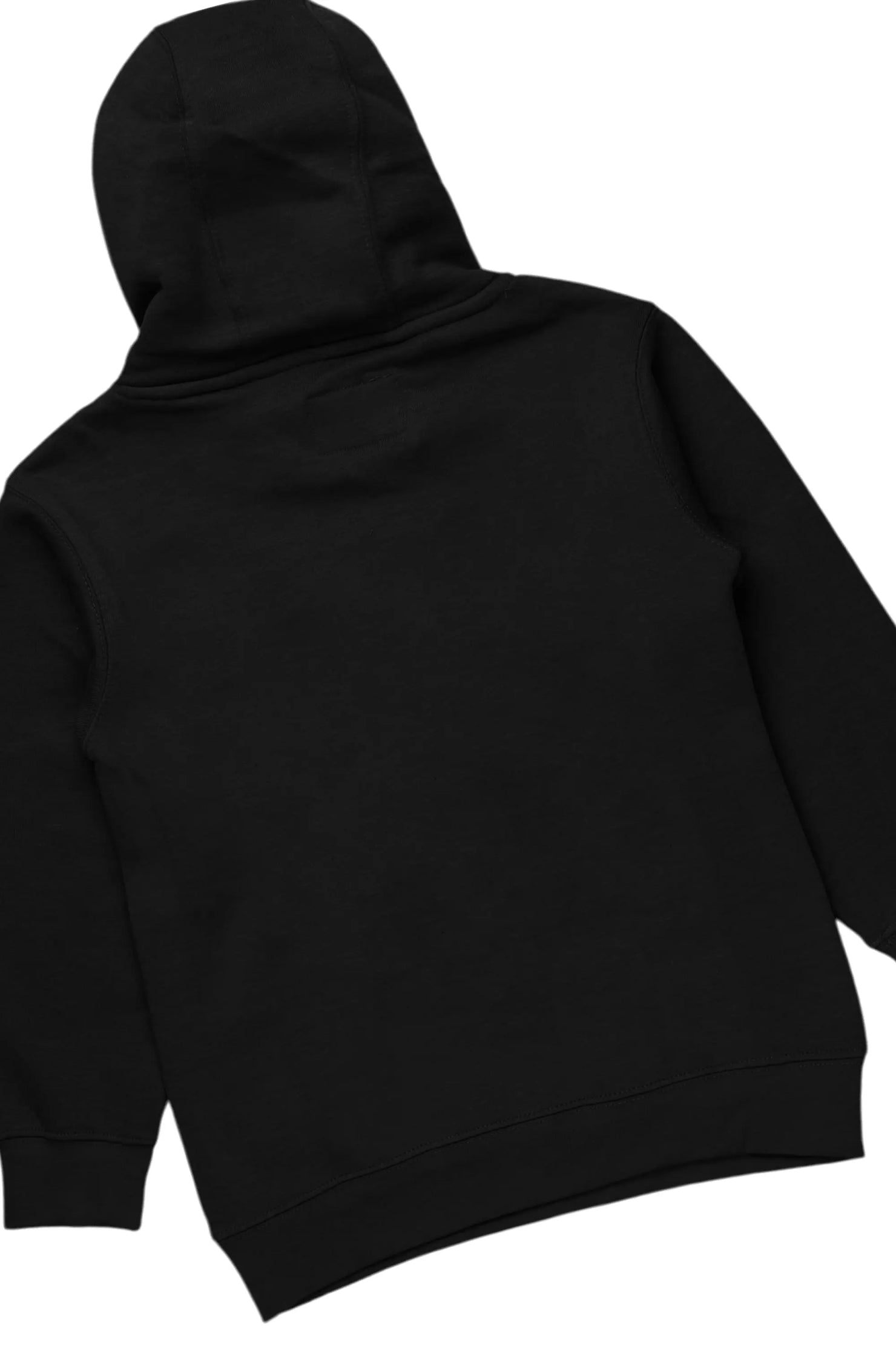 Boys Noam Black Hoodie/Stacked Flare Jean Set