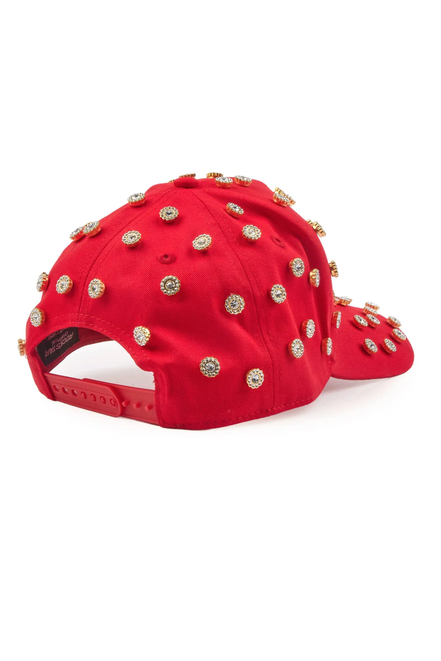 Roma Red Rhinestone Trucker Hat
