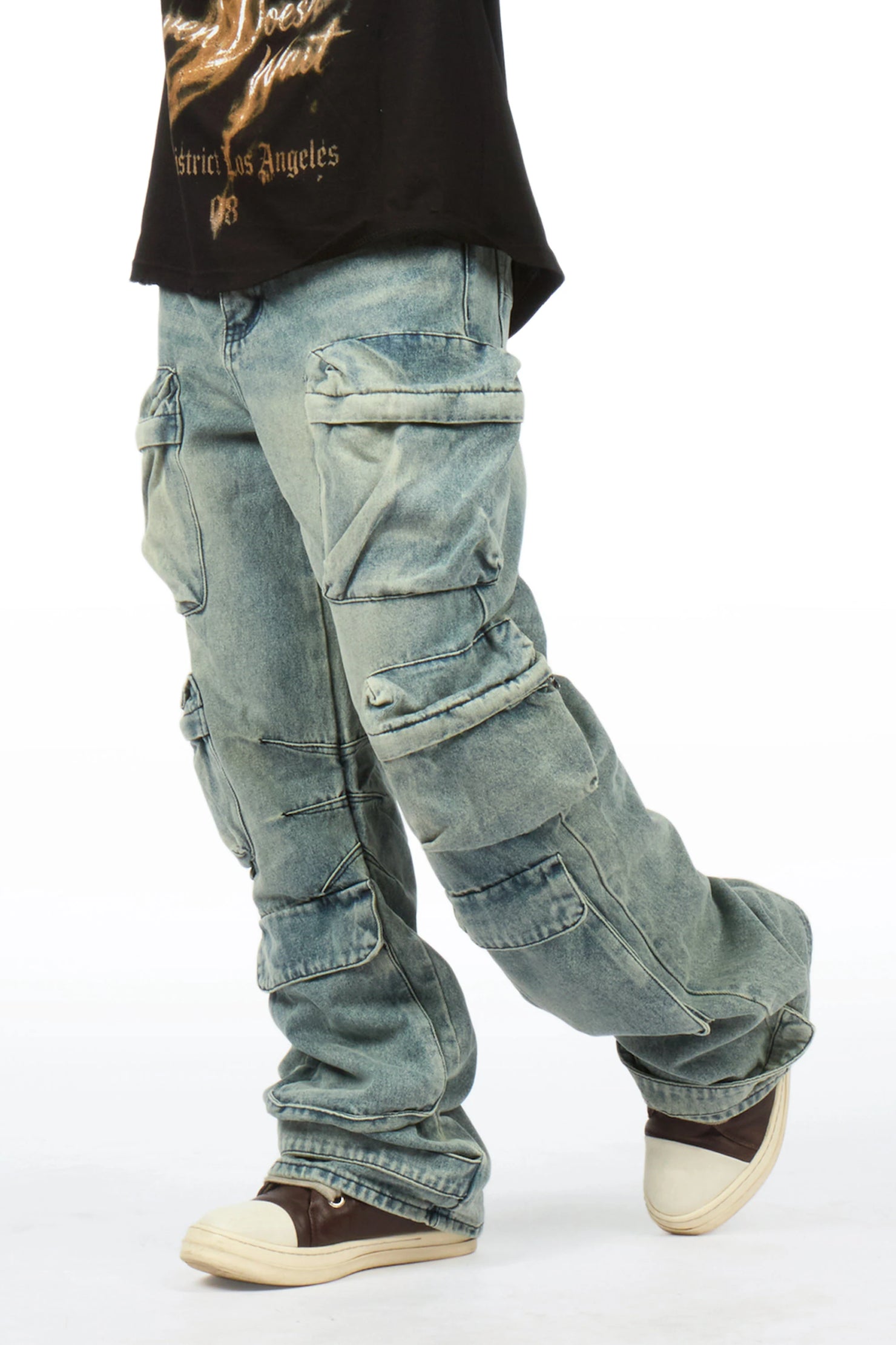 Mahesh Vintage Blue Baggy Fit Jean