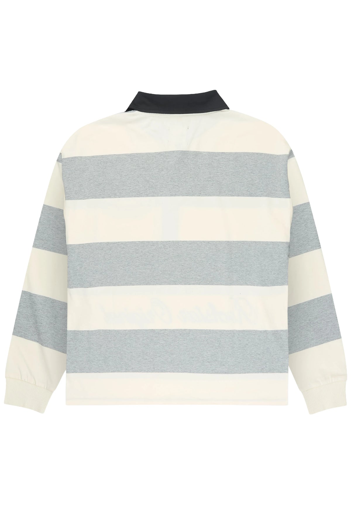 Flynn White/Grey Long Sleeve Polo Shirt