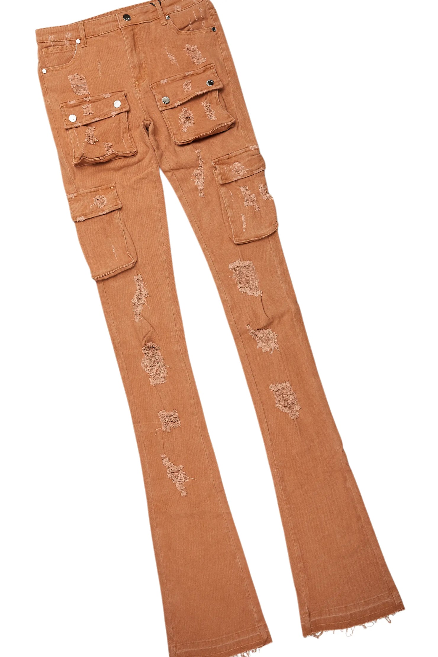 Marsonique Black/Tan Hoodie/Super Stacked Jean Set