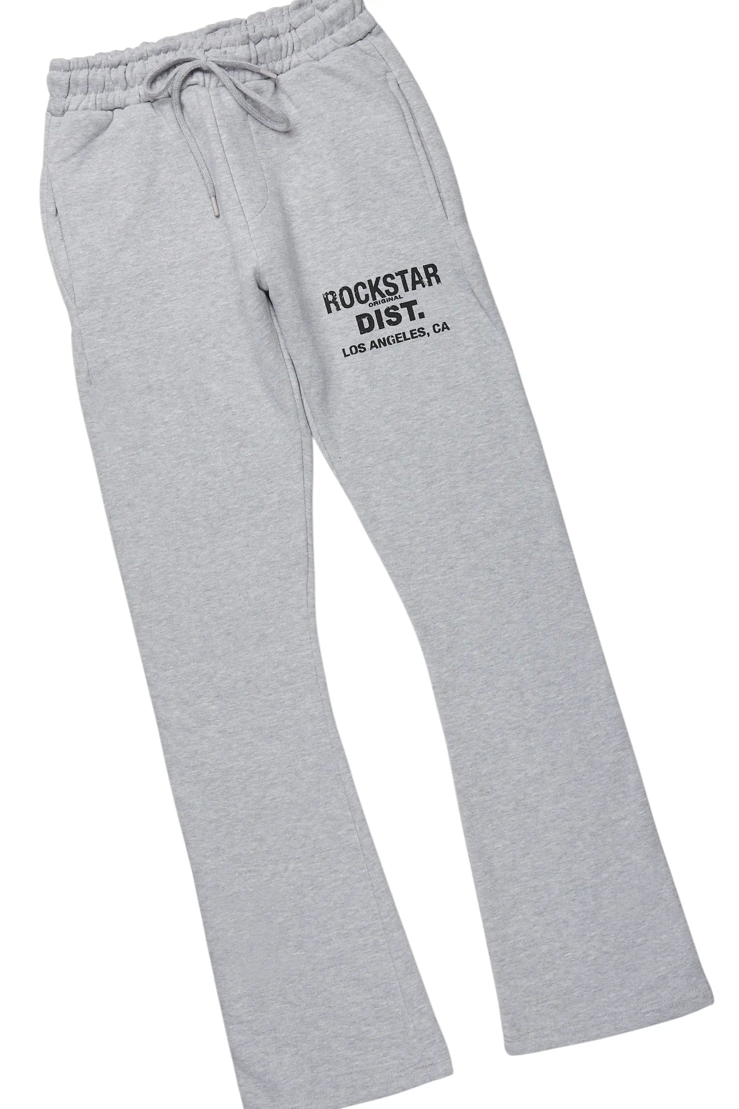Lake White/Grey Oversized T-Shirt/Stacked Track Pant Set
