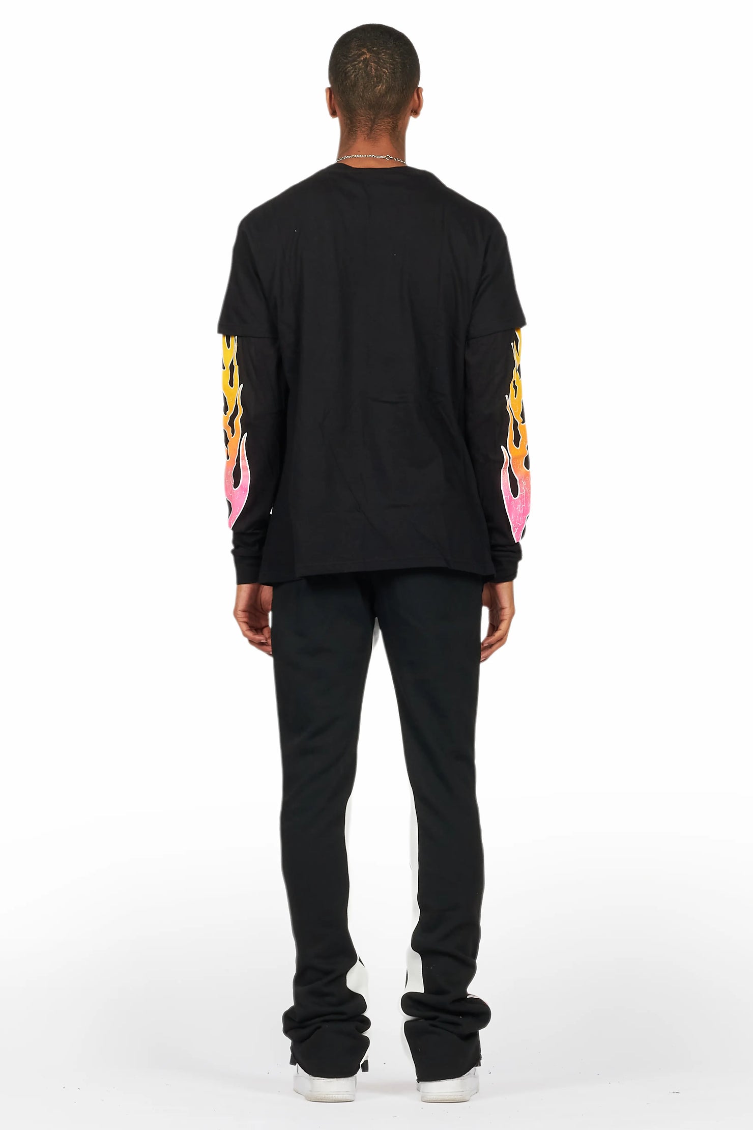 Quito Double Layer T-Shirt/Stacked Baggy Track Pant Set