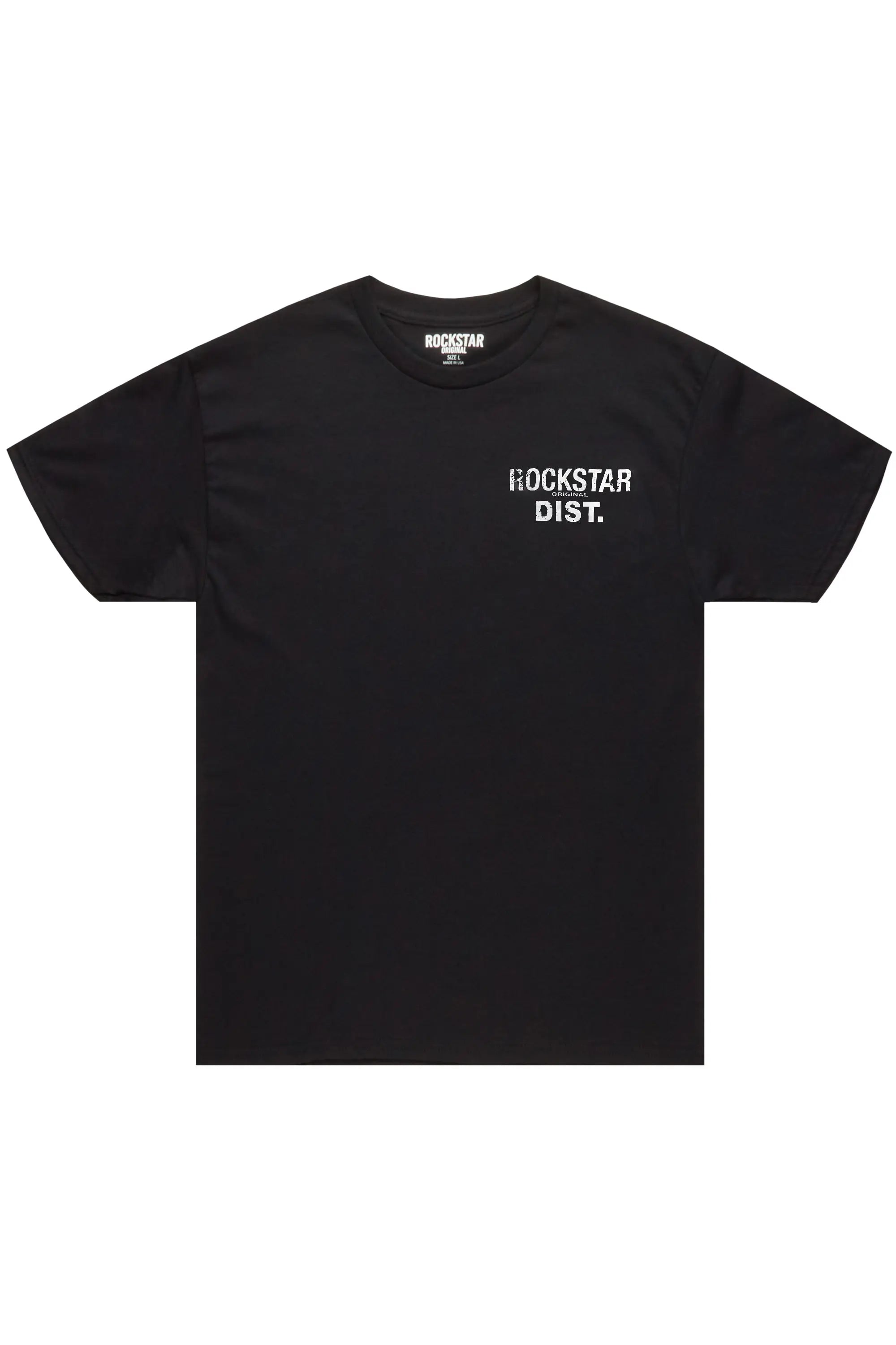 white & black graphic tee