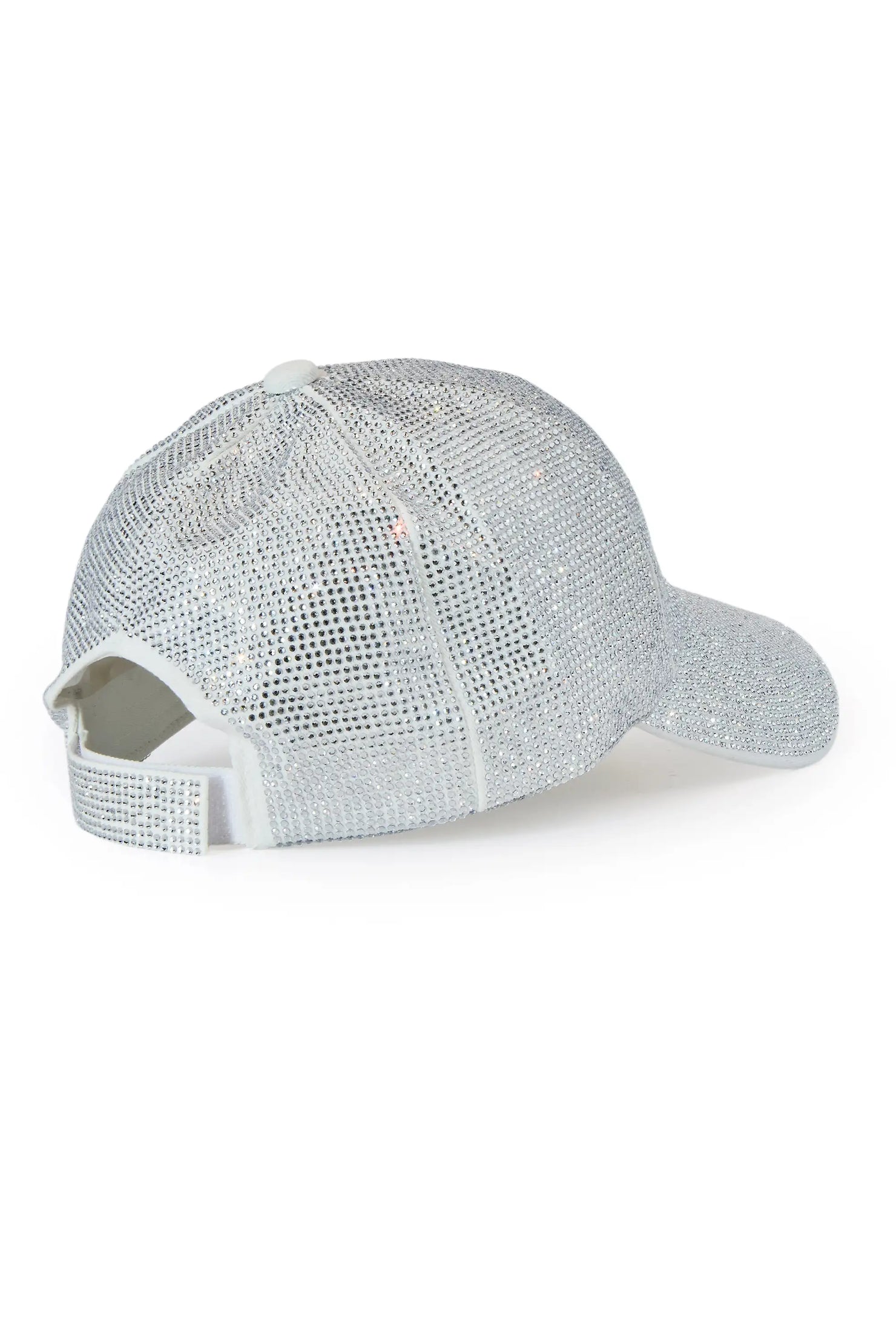 Wilamesha White Rhinestone Trucker Hat
